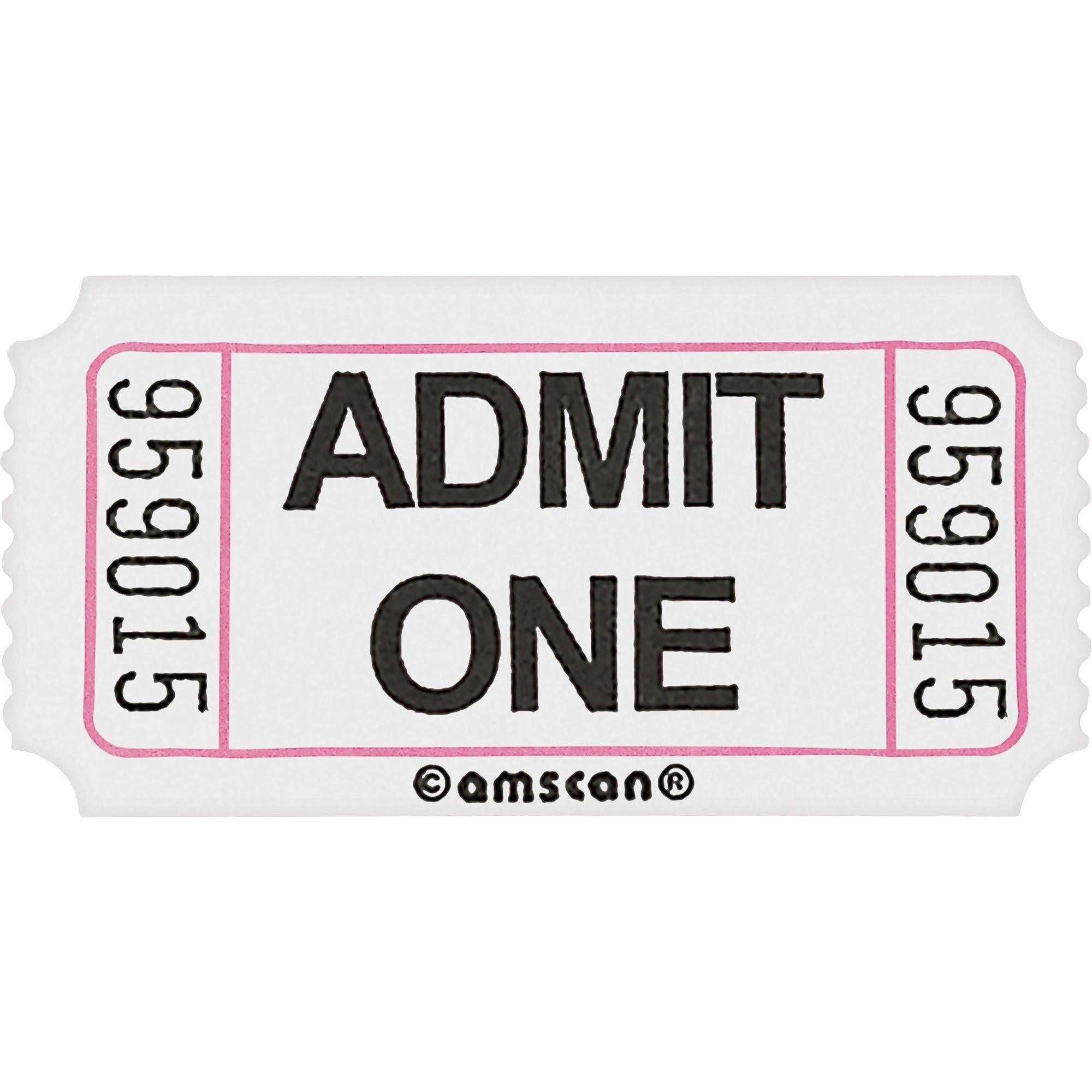 Admit One Single Roll Tickets. 1000ct. Assorted Colors - Image 10