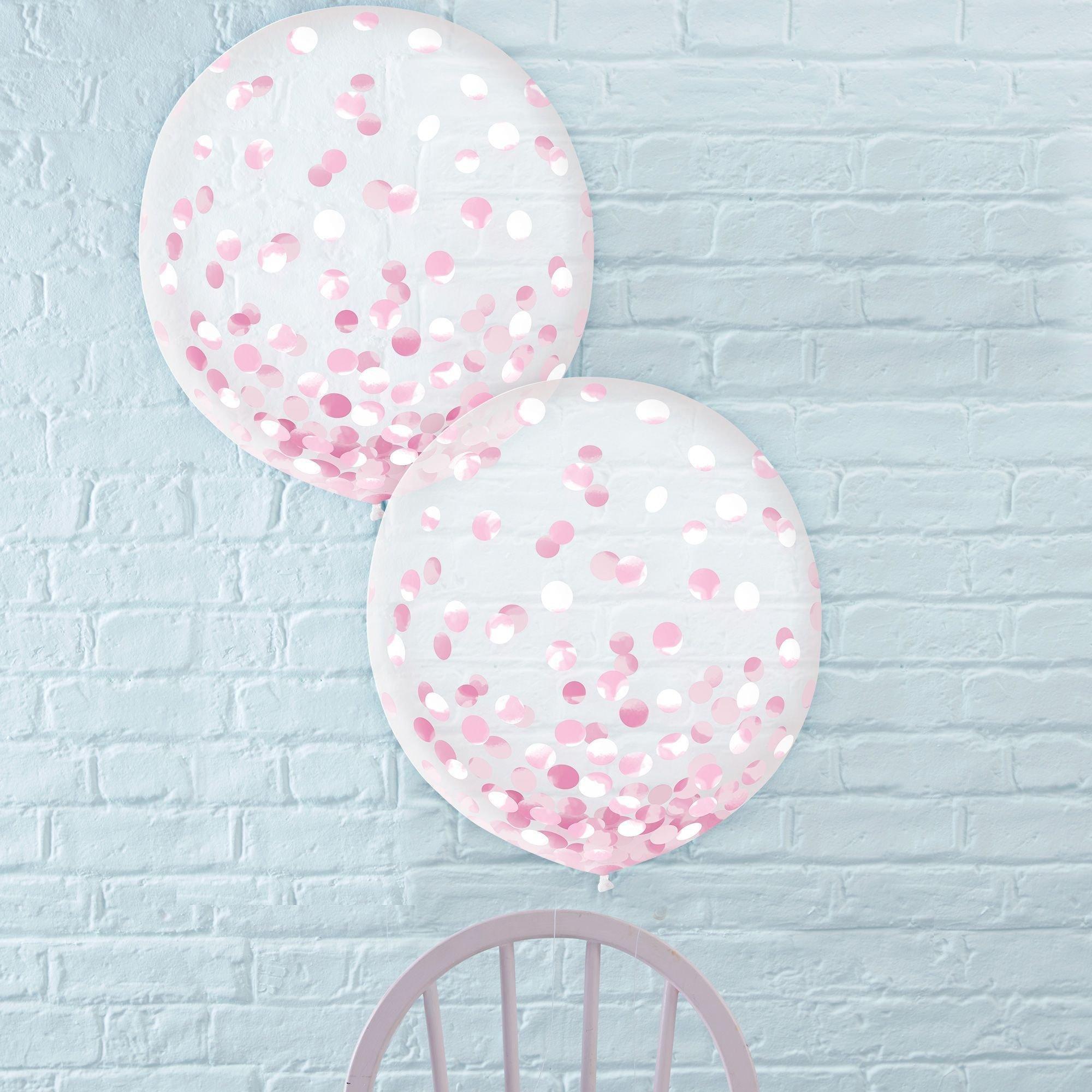 Metallic Confetti Balloons - 24in. 2ct. Assorted Colors - Image 2