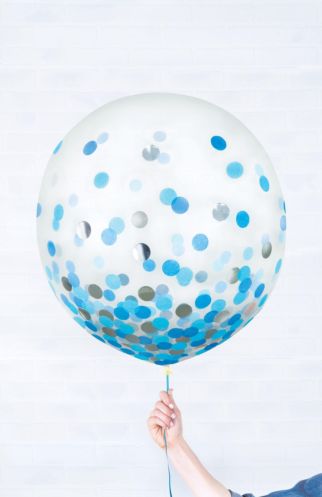 Metallic Confetti Balloons - 24in. 2ct. Assorted Colors - Image 4