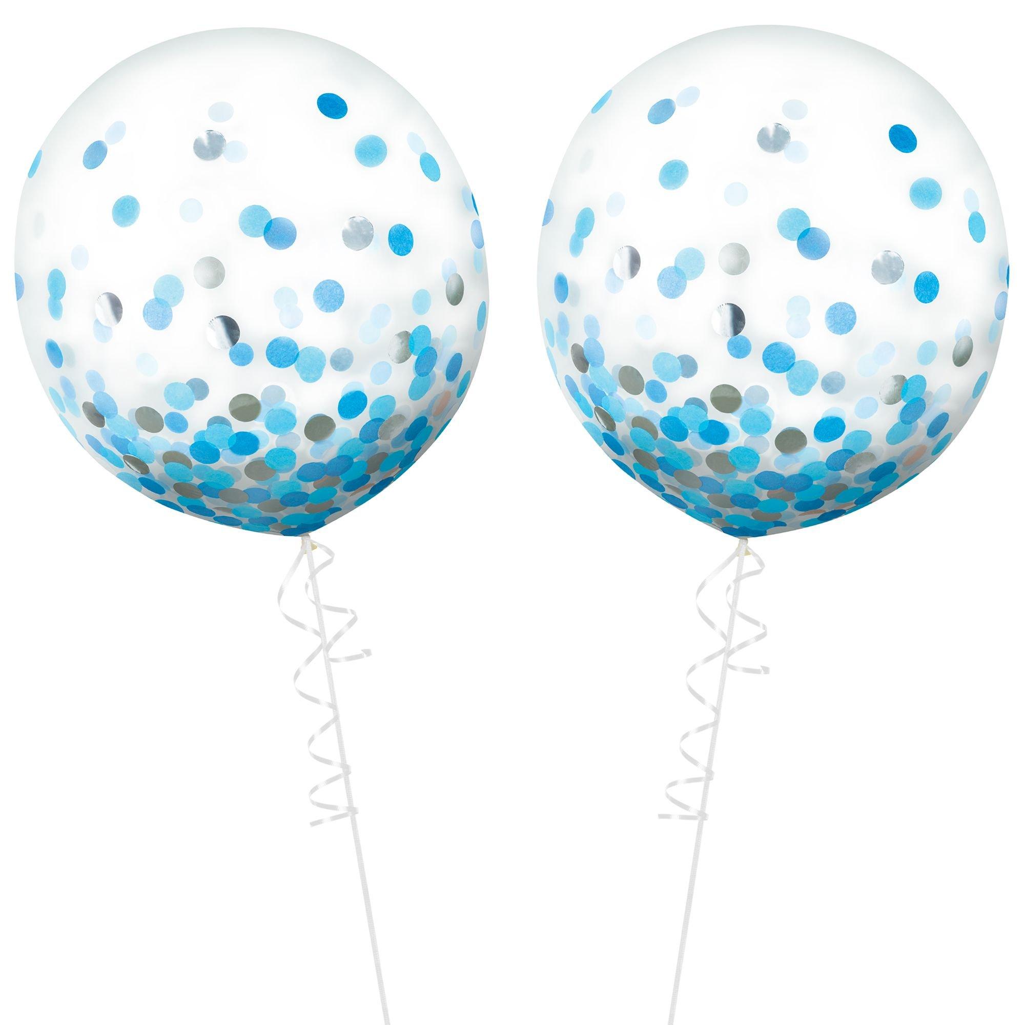 Metallic Confetti Balloons - 24in. 2ct. Assorted Colors - Image 5