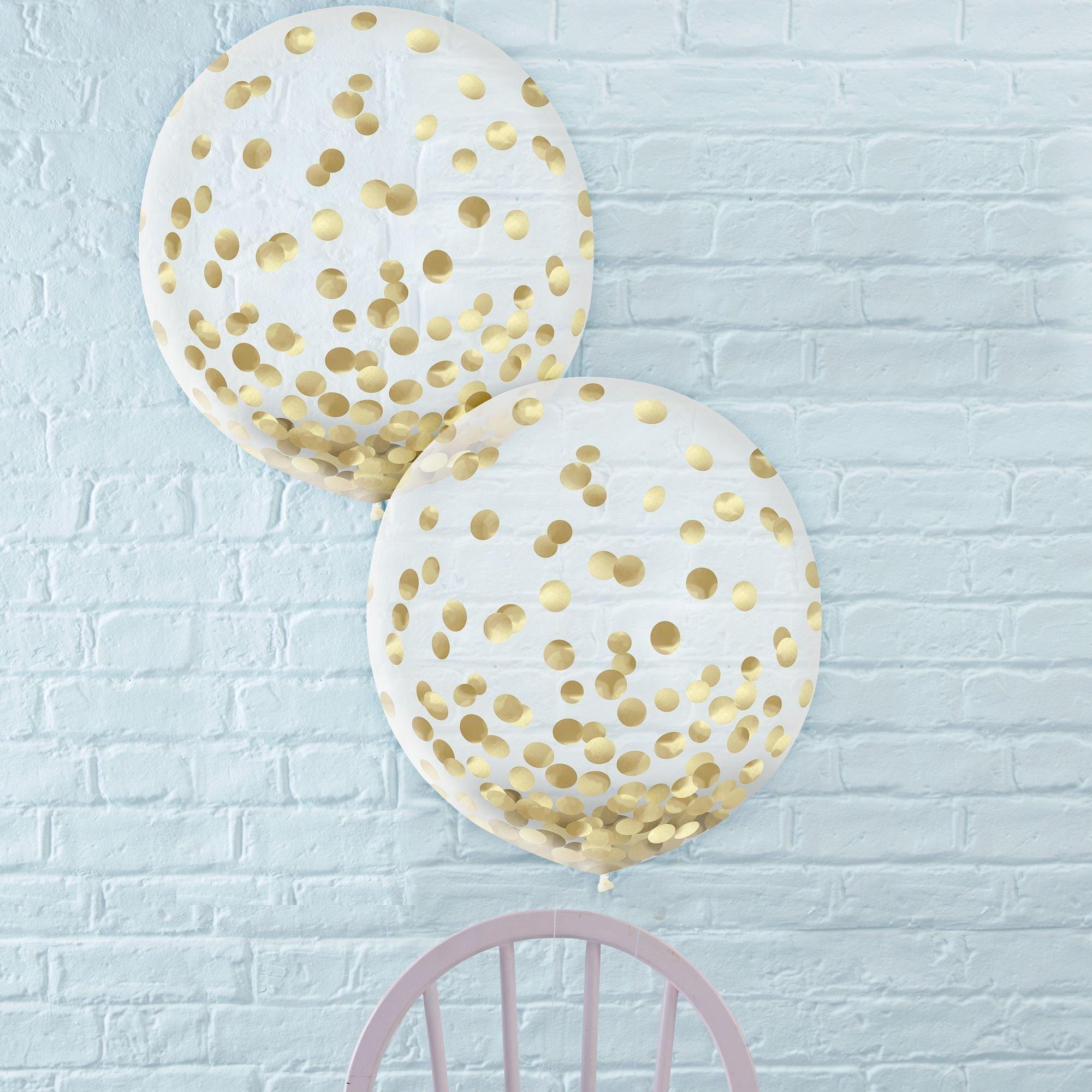 Metallic Confetti Balloons - 24in. 2ct. Assorted Colors - Image 7