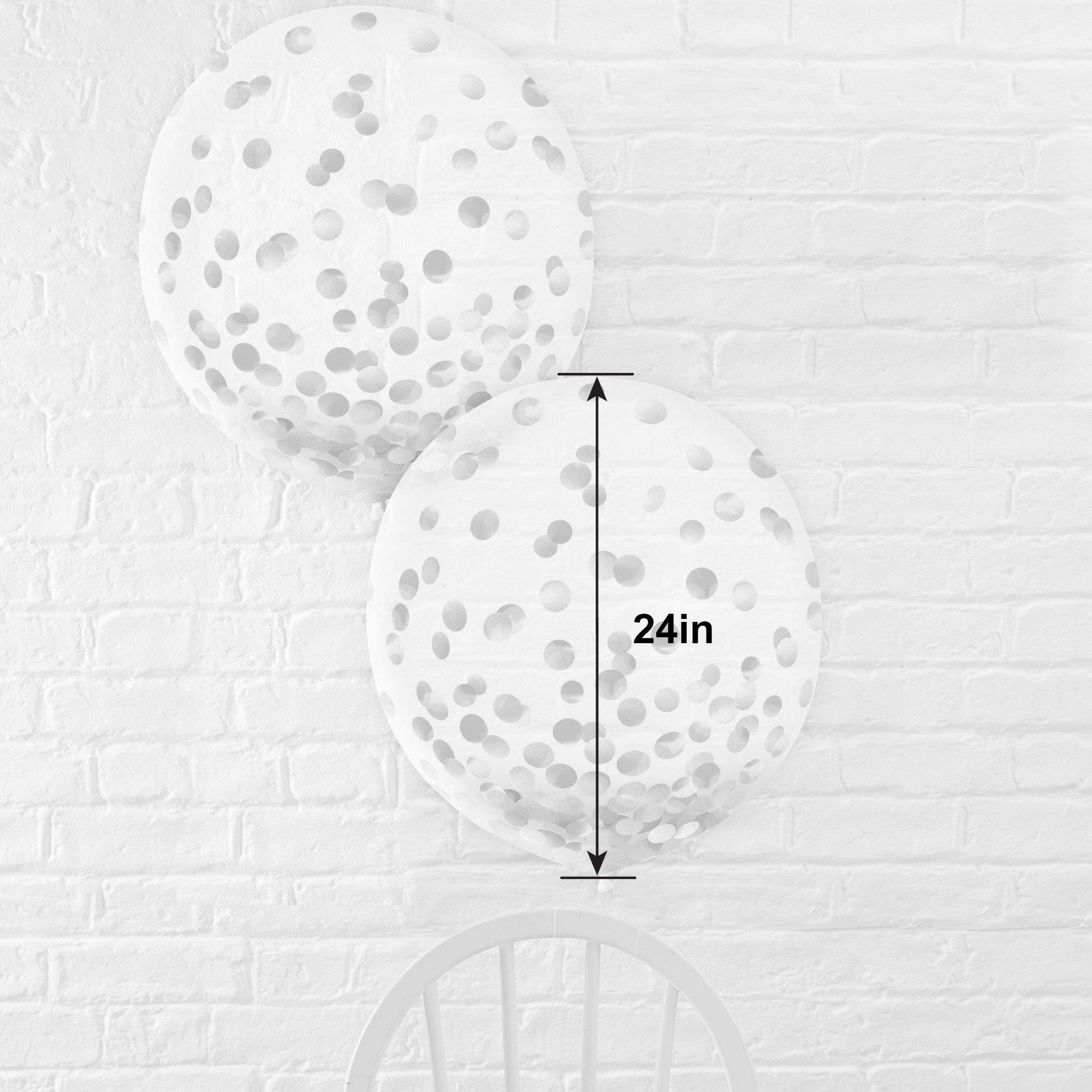 Metallic Confetti Balloons - 24in. 2ct. Assorted Colors - Image 8