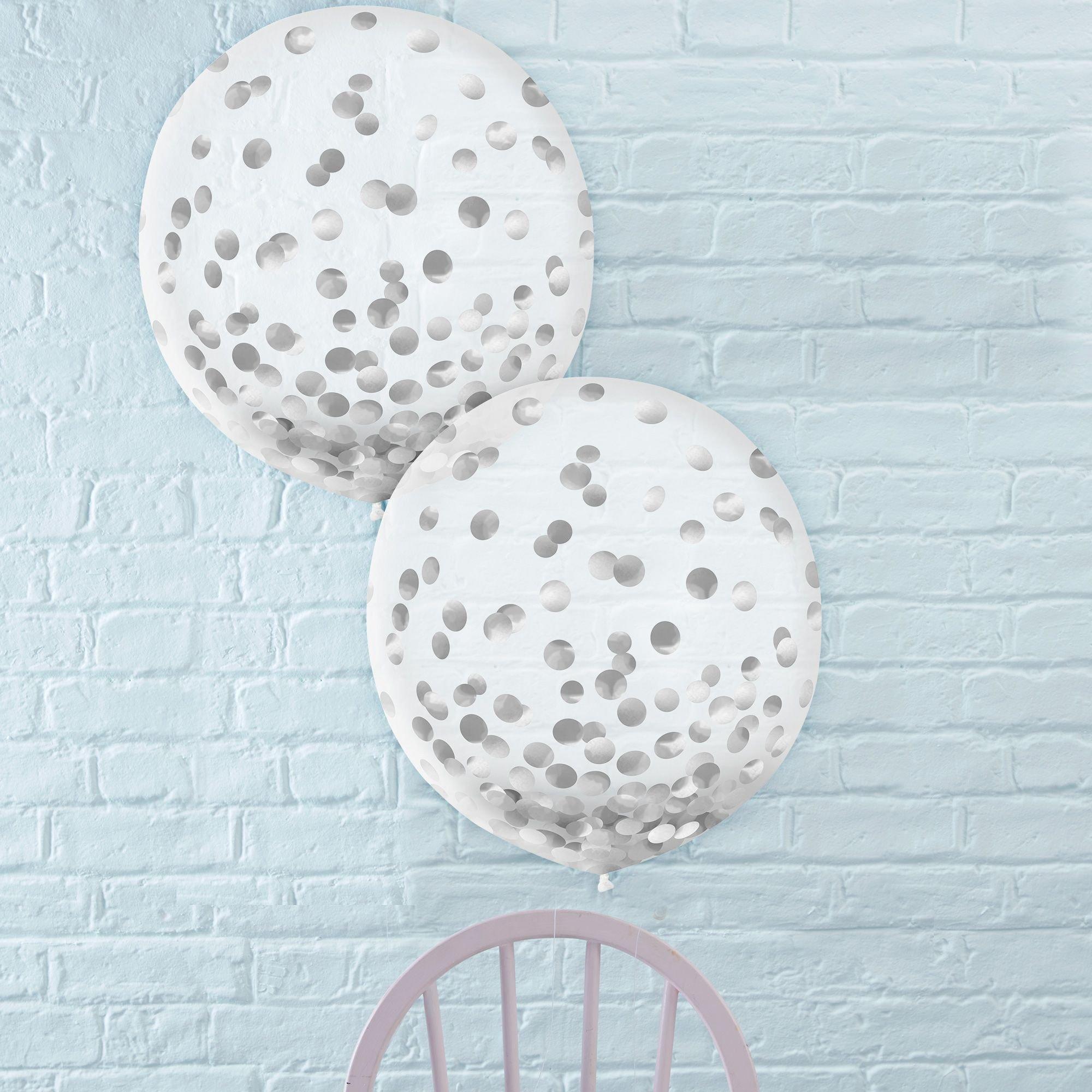 Metallic Confetti Balloons - 24in. 2ct. Assorted Colors - Image 19