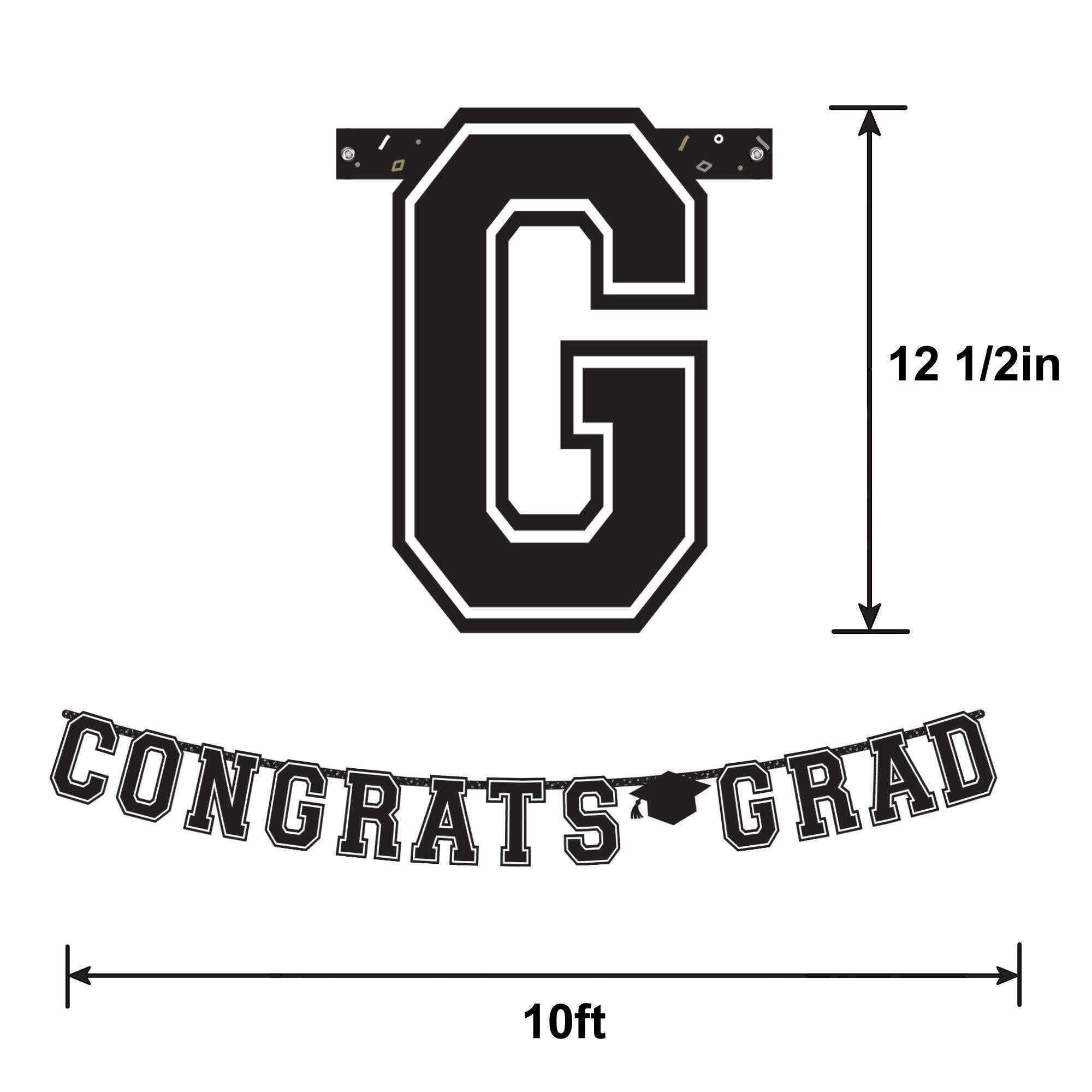 Congrats Grad Letter Banner. Assorted Colors - Image 24