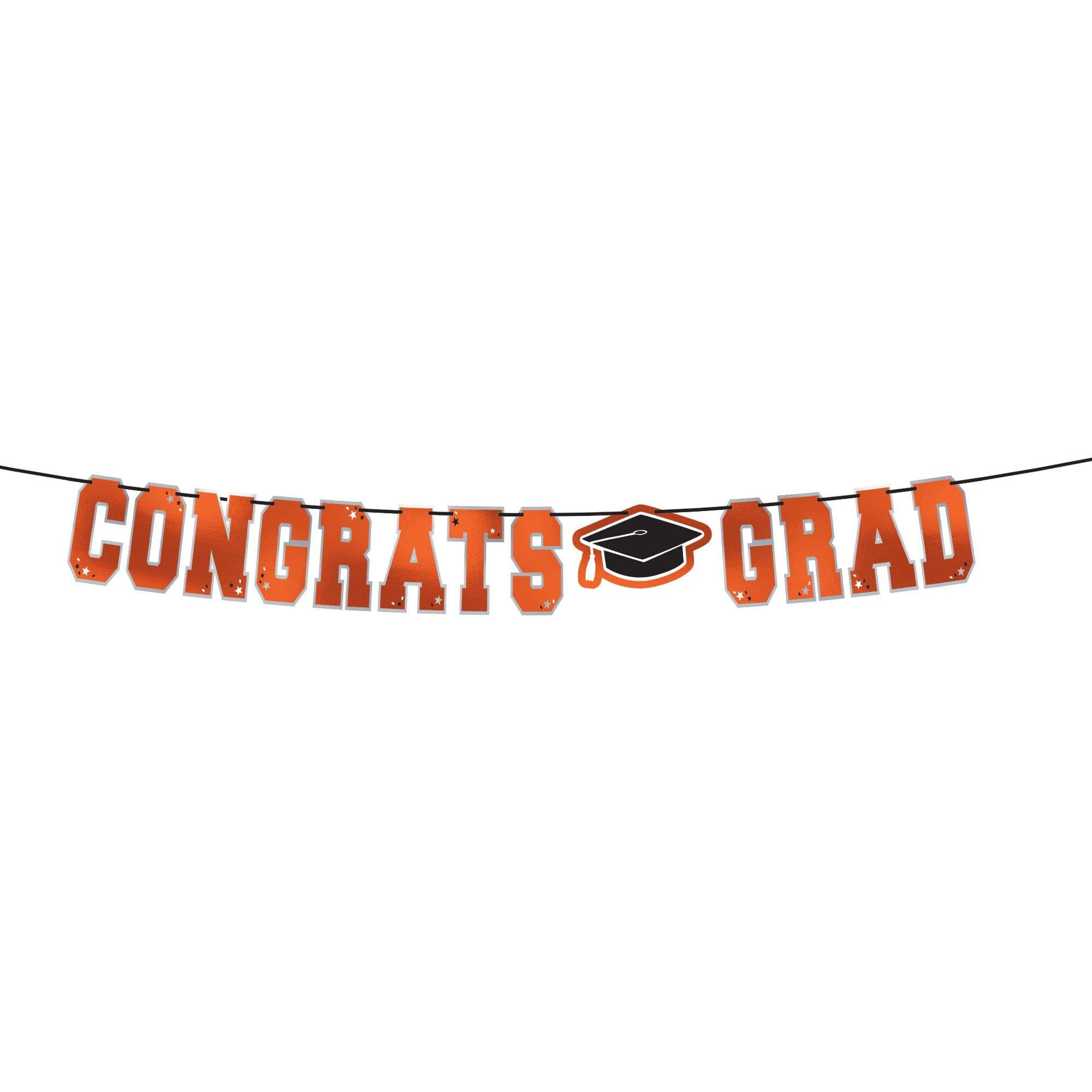 Congrats Grad Letter Banner. Assorted Colors - Image 8