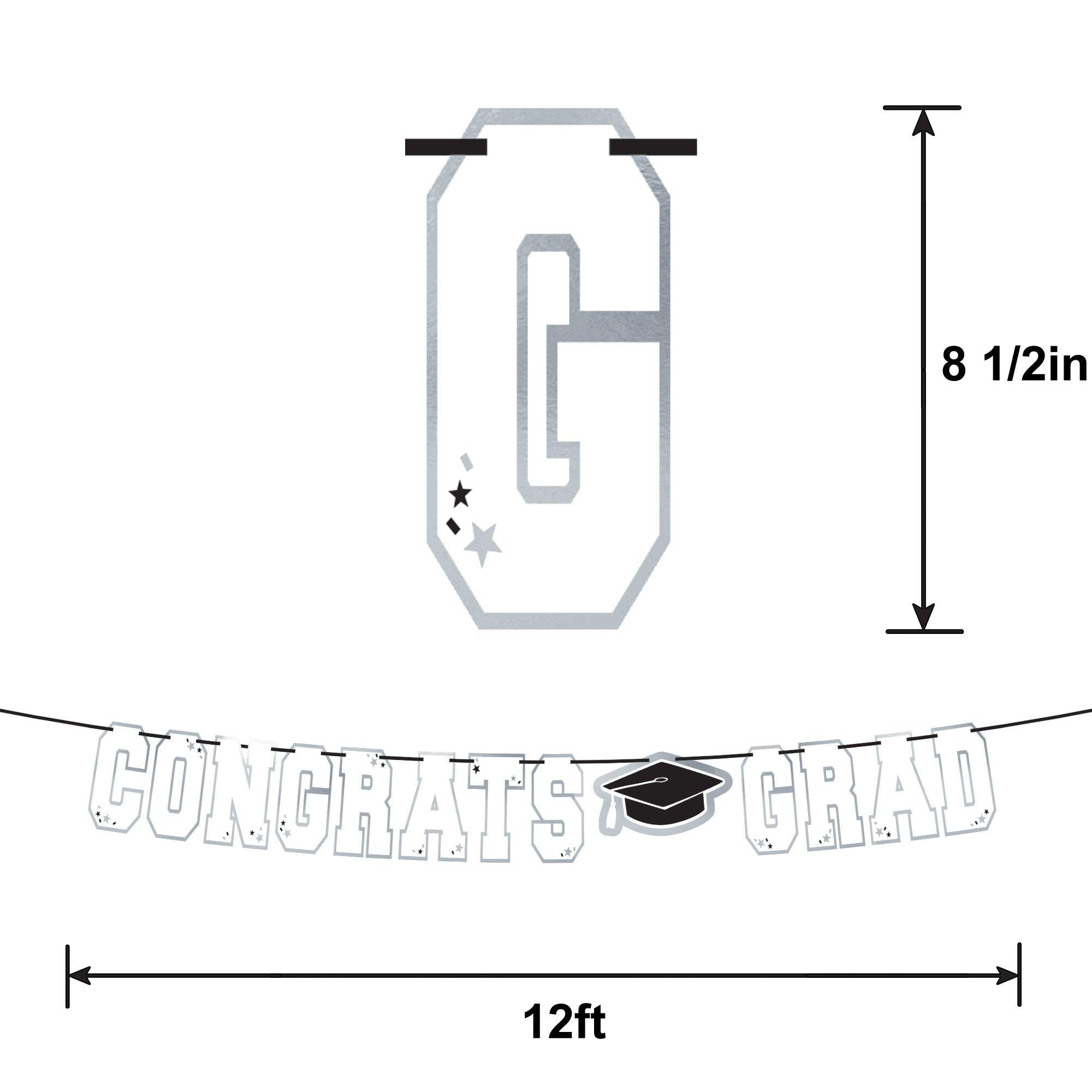 Congrats Grad Letter Banner. Assorted Colors - Image 27