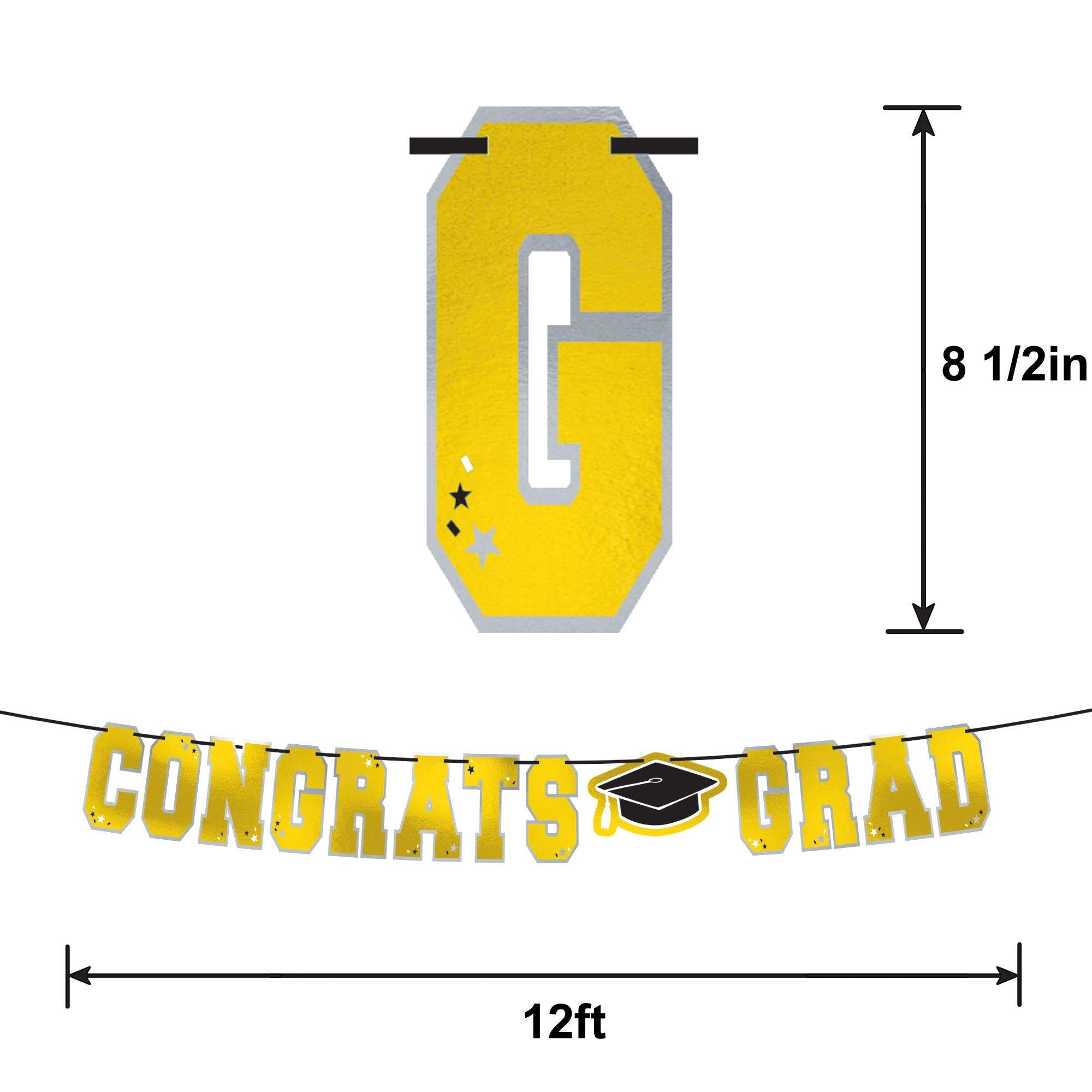 Congrats Grad Letter Banner. Assorted Colors - Image 12