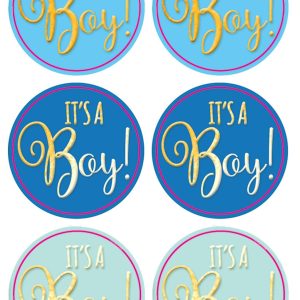 It's a Baby Shower Sticker Seals. 25ct. Assorted Colors