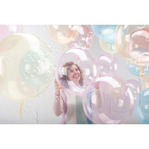 Clear Plastic Balloon. 18in - Crystal Clearz. Assorted Colors