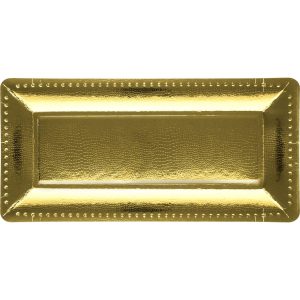 Metallic Long Rectangular Paper Platters. 16in. 3ct. Assorted Colors