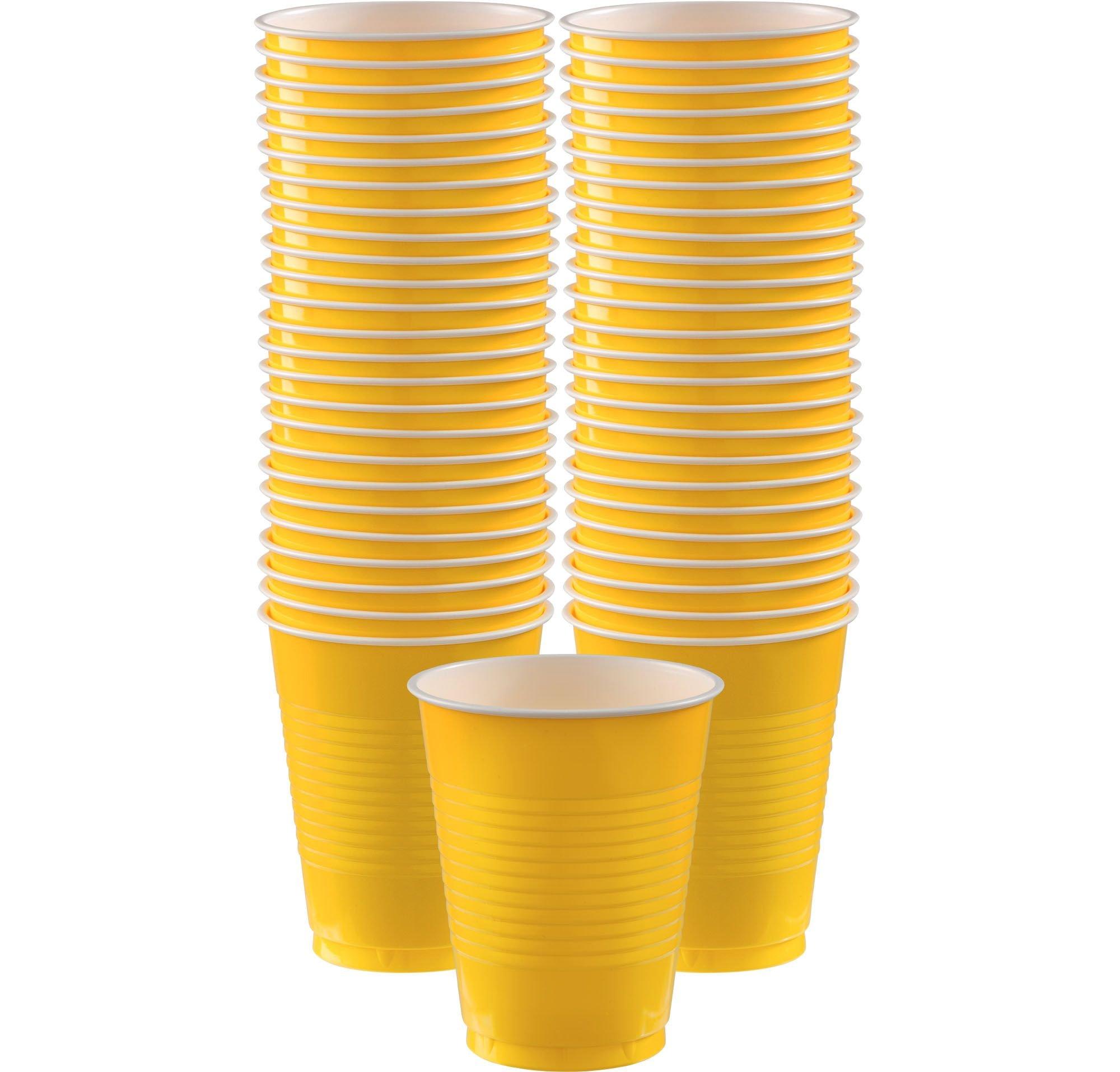 Plastic Cups. 18oz. 50ct. Assorted Colors