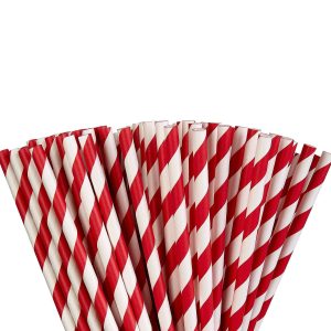 Striped Paper Straws. 7.75in. 50ct. Assorted Colors
