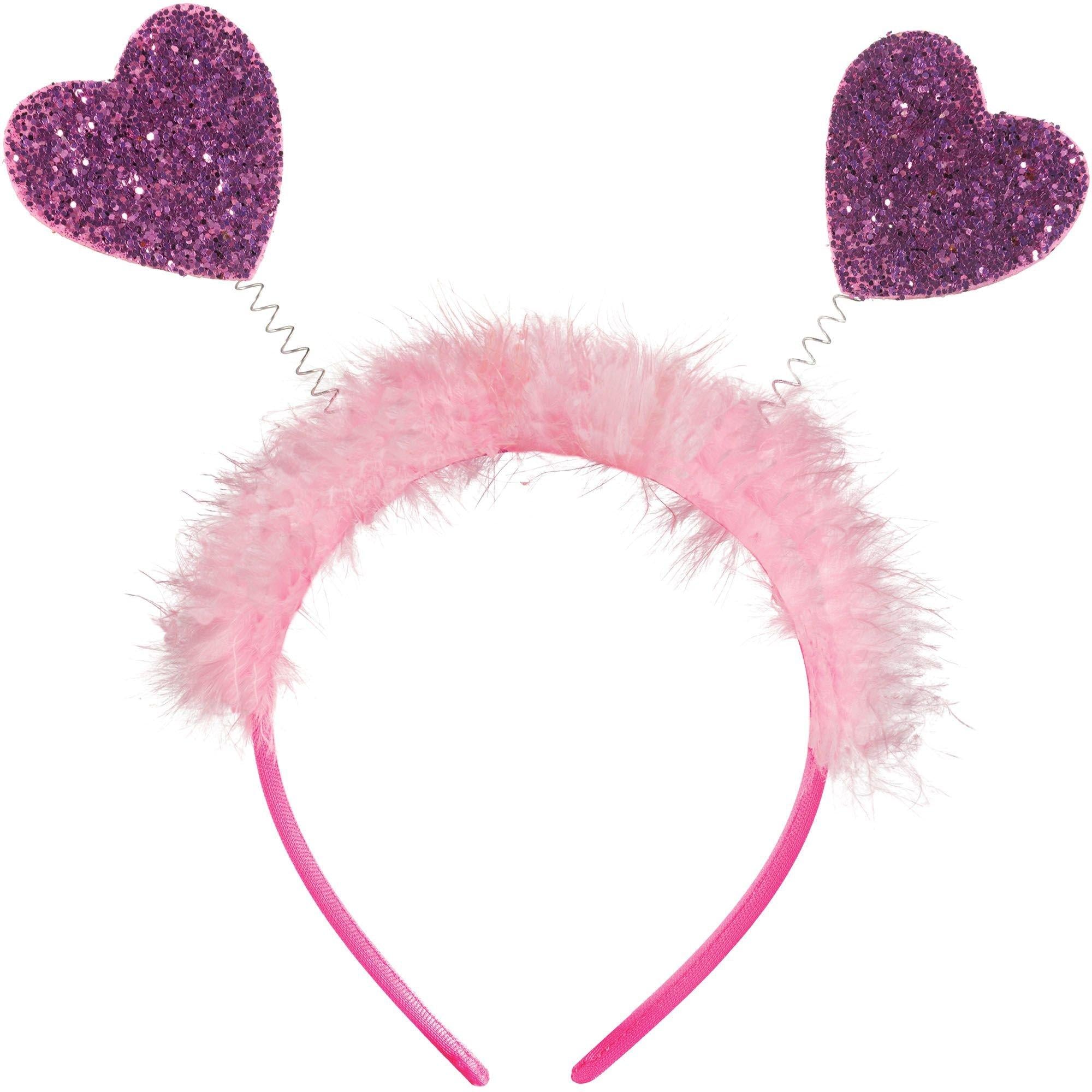Glitter Heart Valentine's Day Head Bopper. Assorted Colors - Image 2