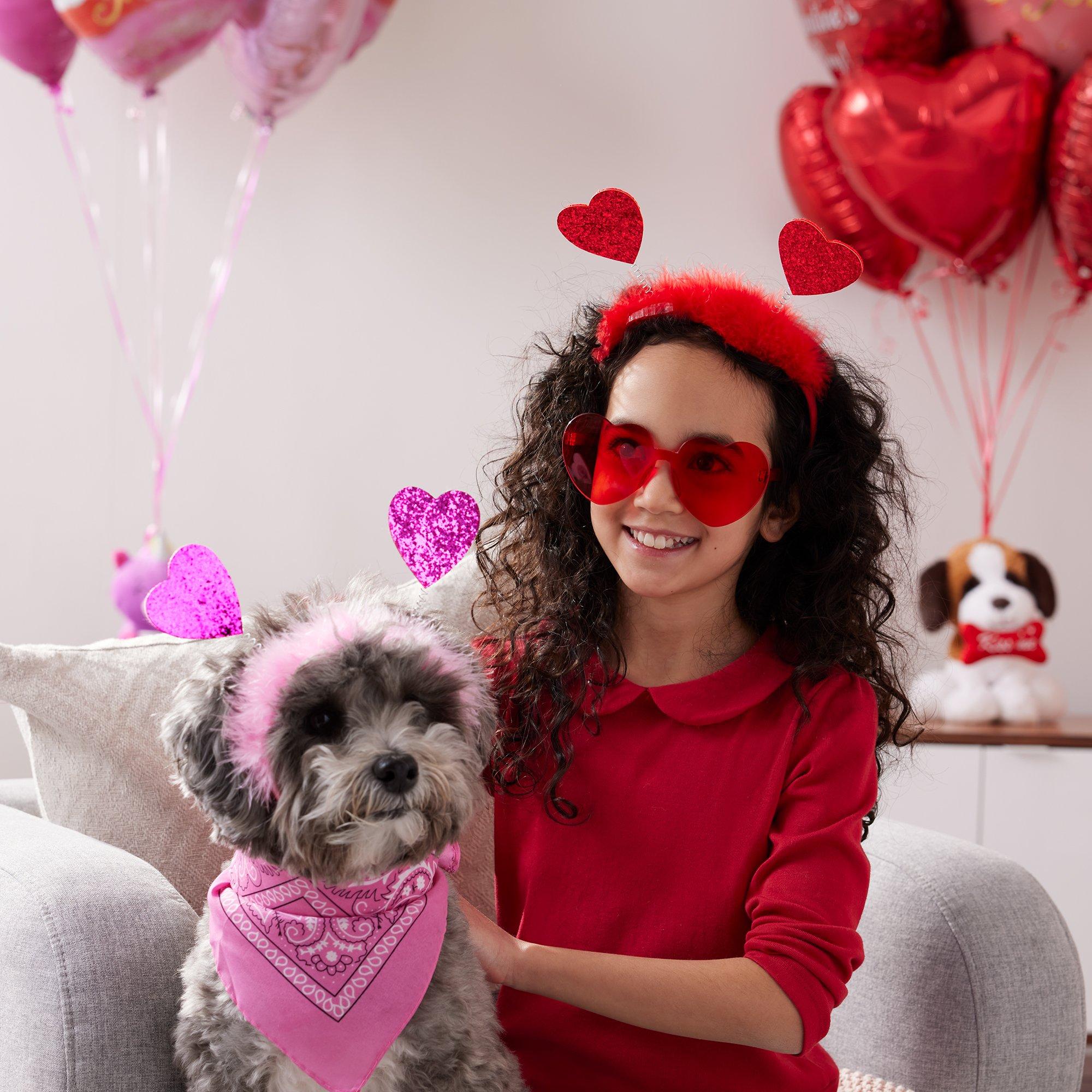 Glitter Heart Valentine's Day Head Bopper. Assorted Colors - Image 3
