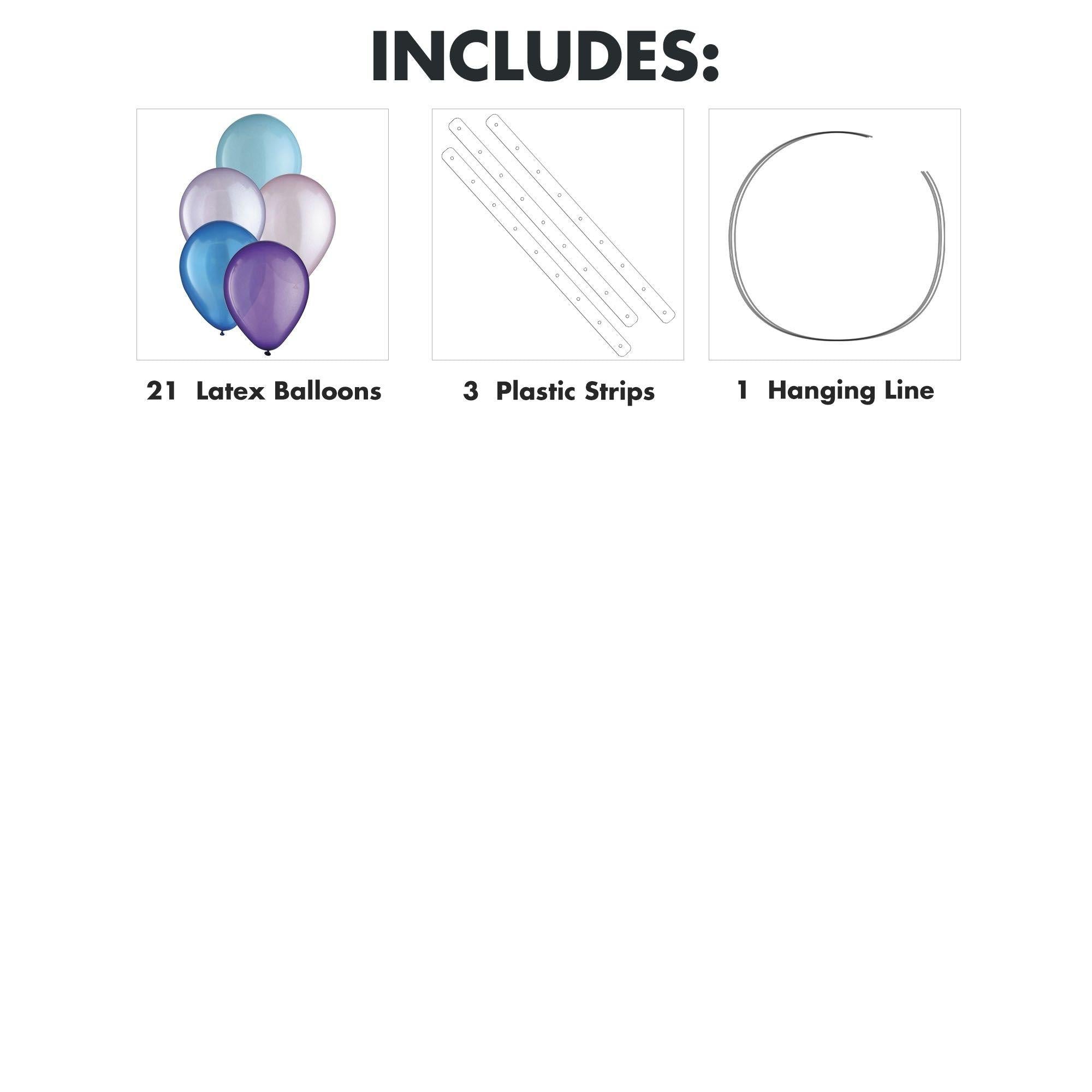Air-Filled Latex Balloon Chandelier Sphere Kit. Assorted Colors - Image 3