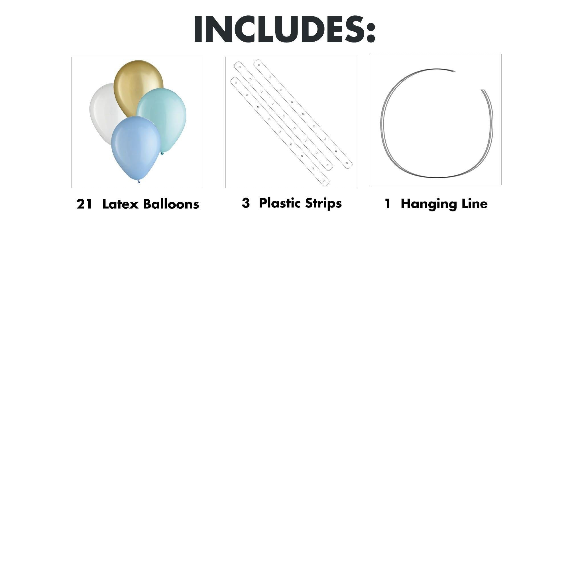 Air-Filled Latex Balloon Chandelier Sphere Kit. Assorted Colors - Image 24