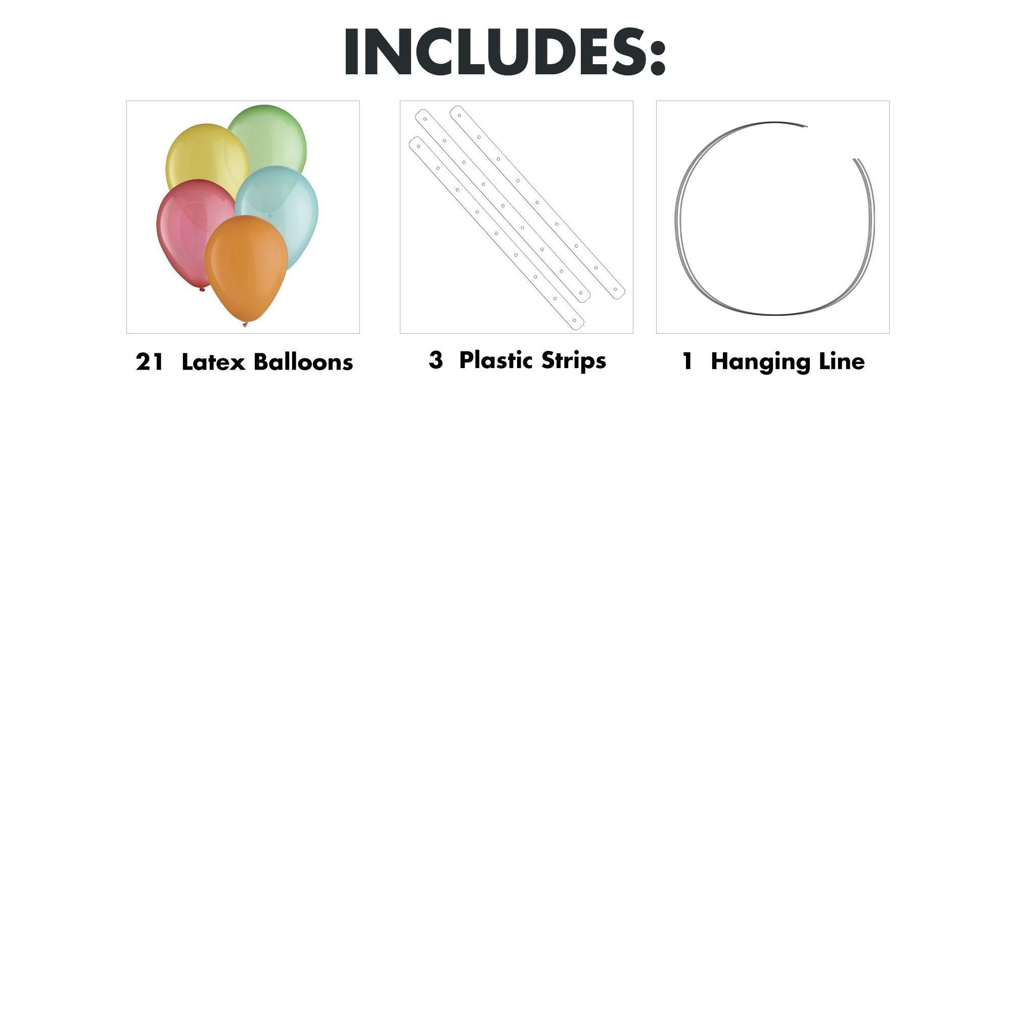 Air-Filled Latex Balloon Chandelier Sphere Kit. Assorted Colors - Image 29