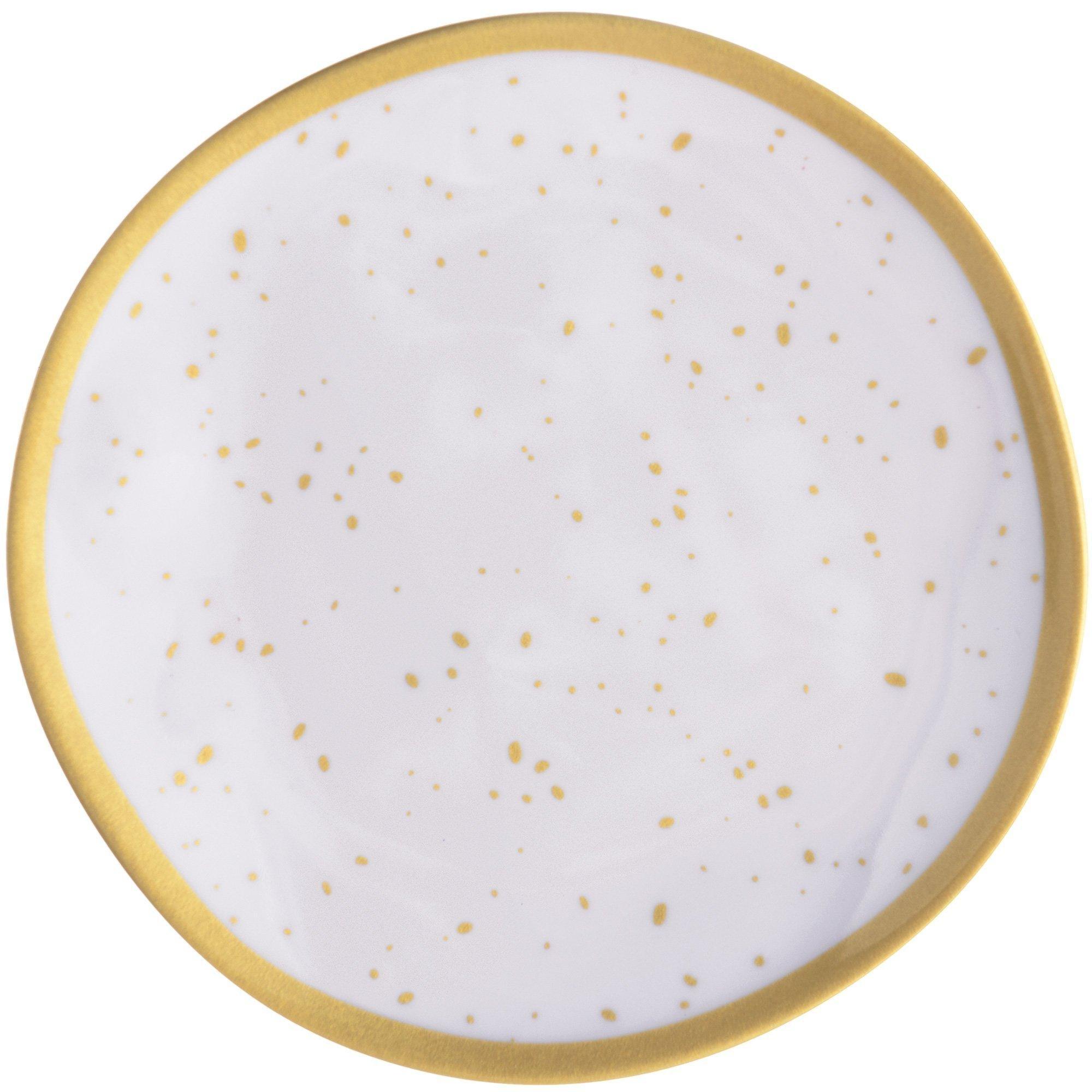 White With Speckles Melamine Dinner Plate. 10.5in. Assorted Colors - Image 2