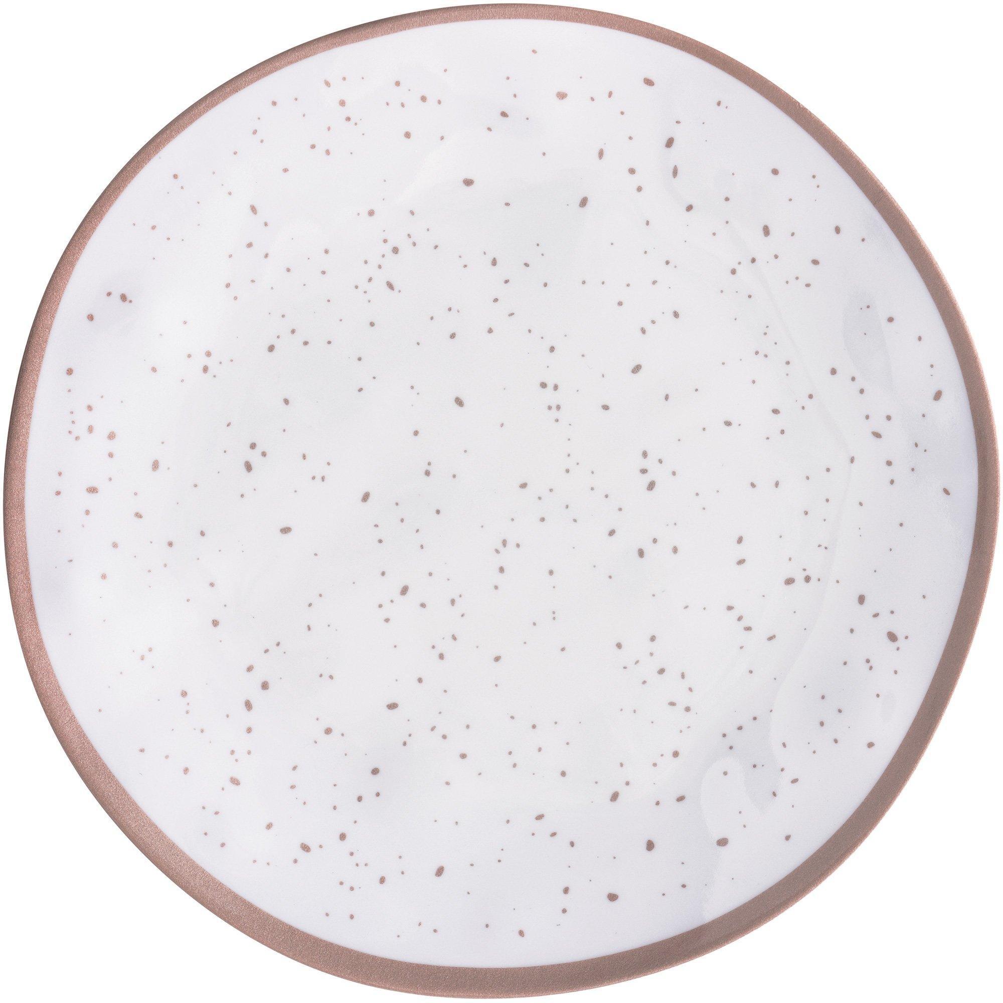 White With Speckles Melamine Dinner Plate. 10.5in. Assorted Colors - Image 4
