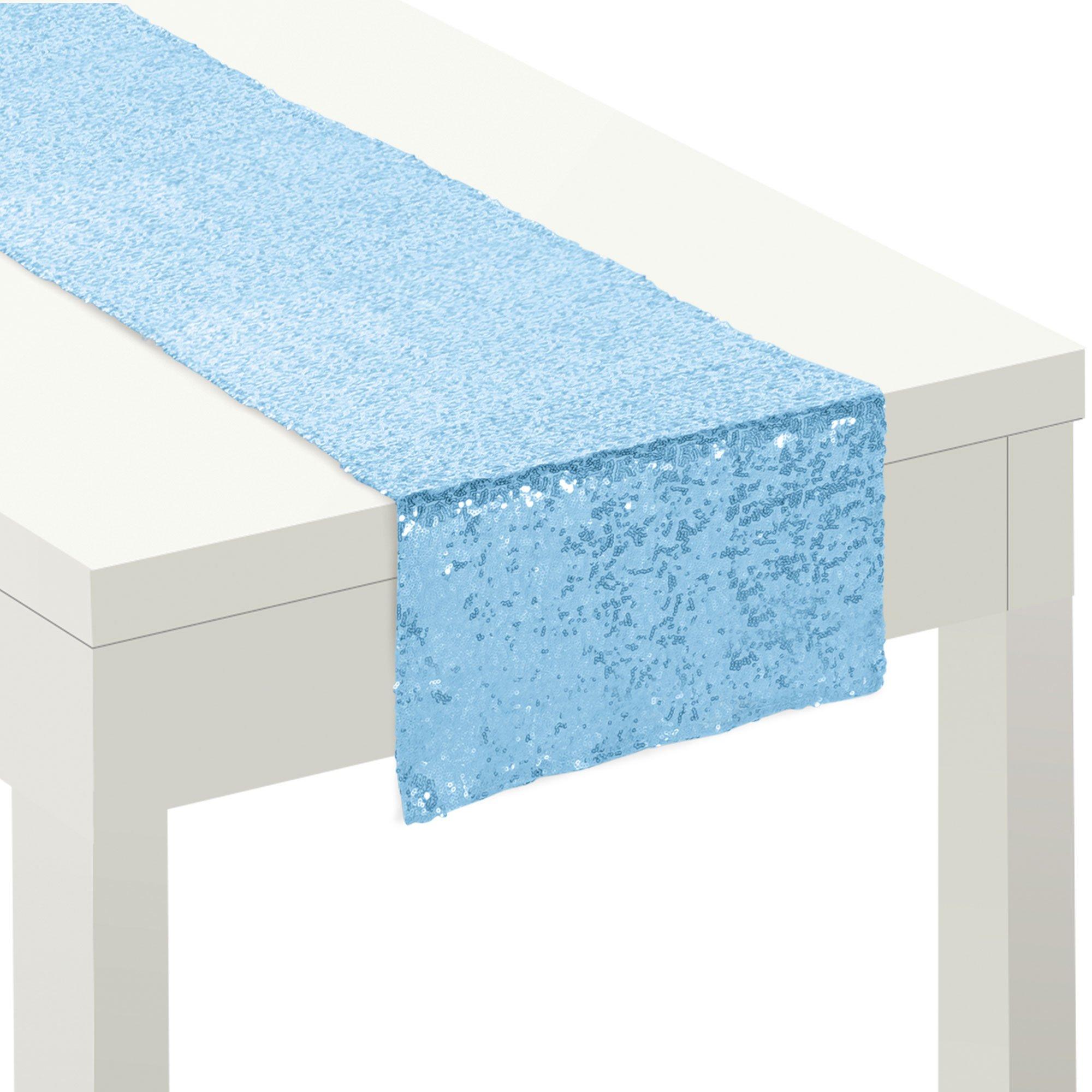 Sequin Table Runner. 13in x 72in - Oh Baby!. Assorted Colors - Image 3