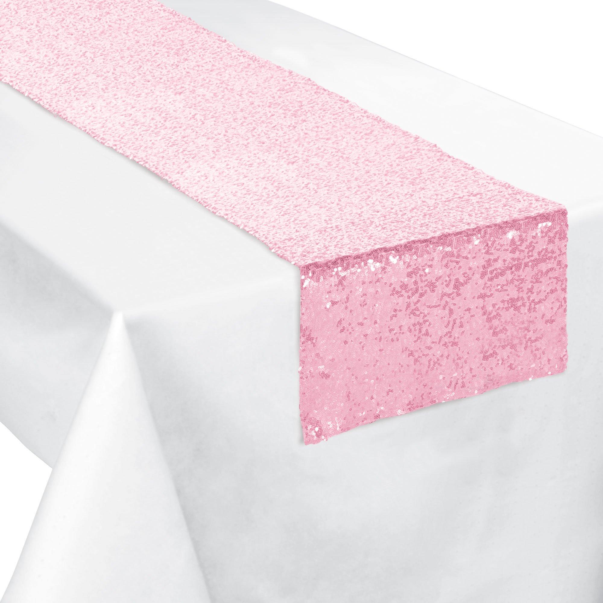 Sequin Table Runner. 13in x 72in - Oh Baby!. Assorted Colors - Image 4