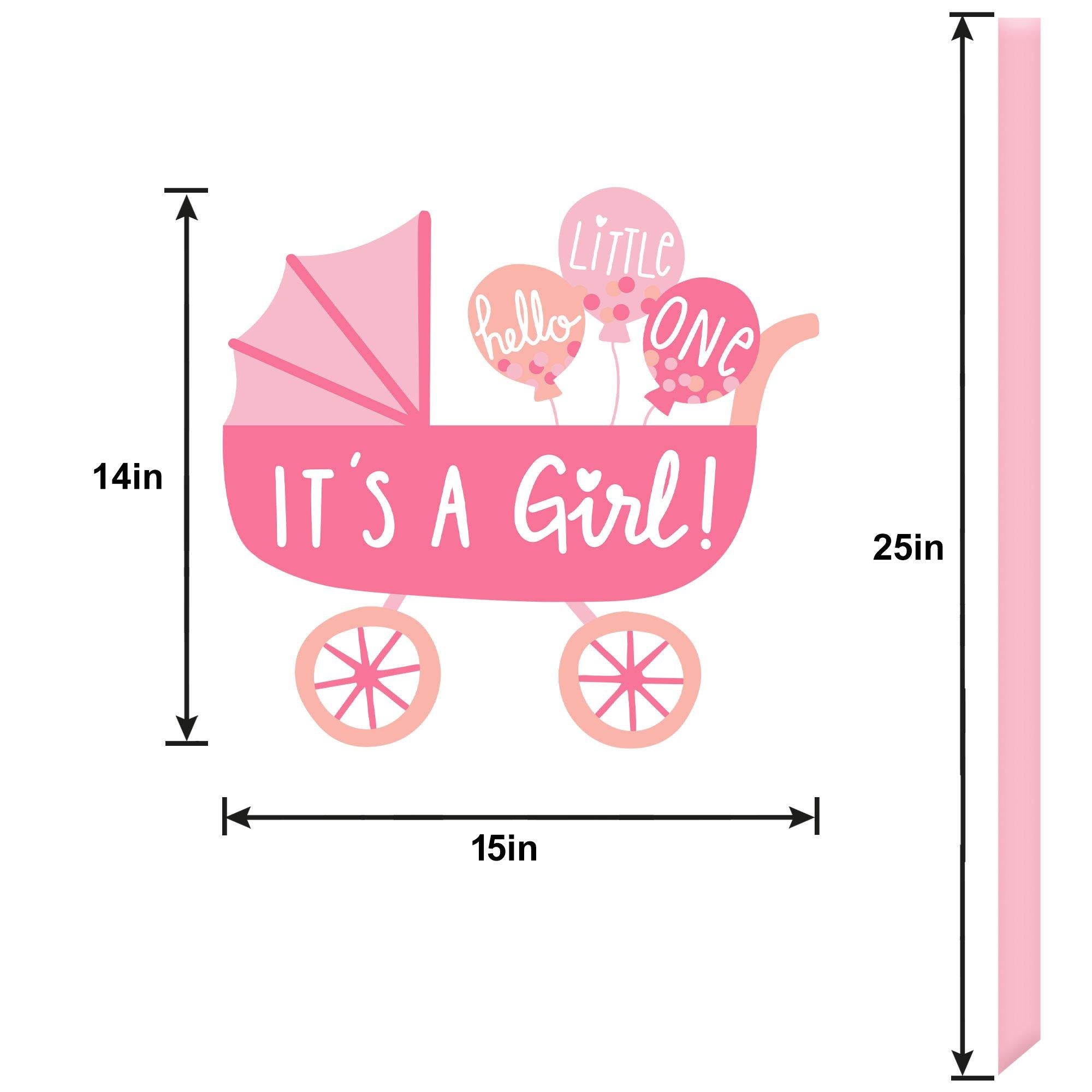 Oh Baby! Carriage Baby Shower Plastic Yard Sign. 15in x 25in. Assorted Colors - Image 8