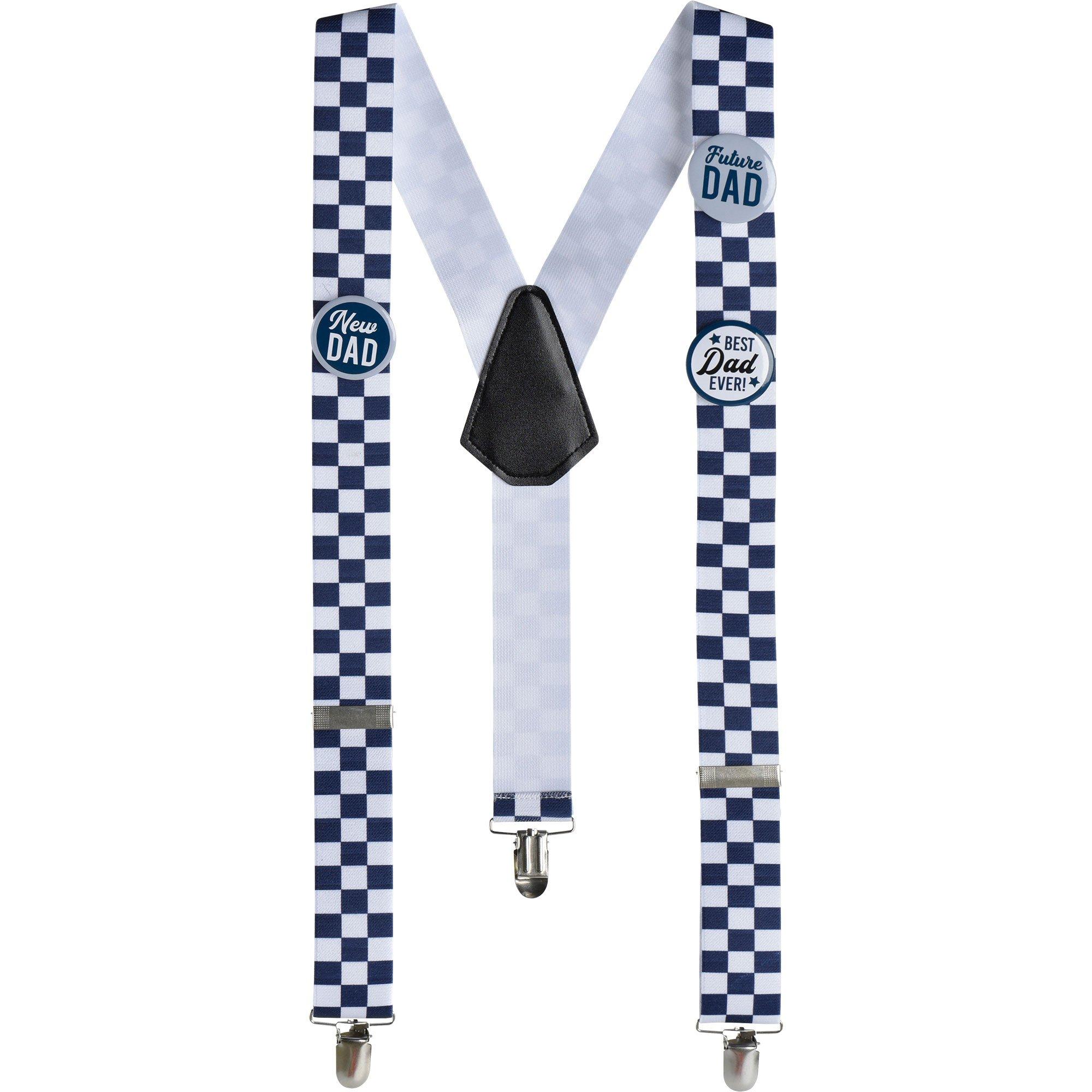 Checker Baby Shower Suspenders. Assorted Colors