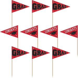 Congrats Grad Party Picks. 3in. 36ct. Assorted Colors
