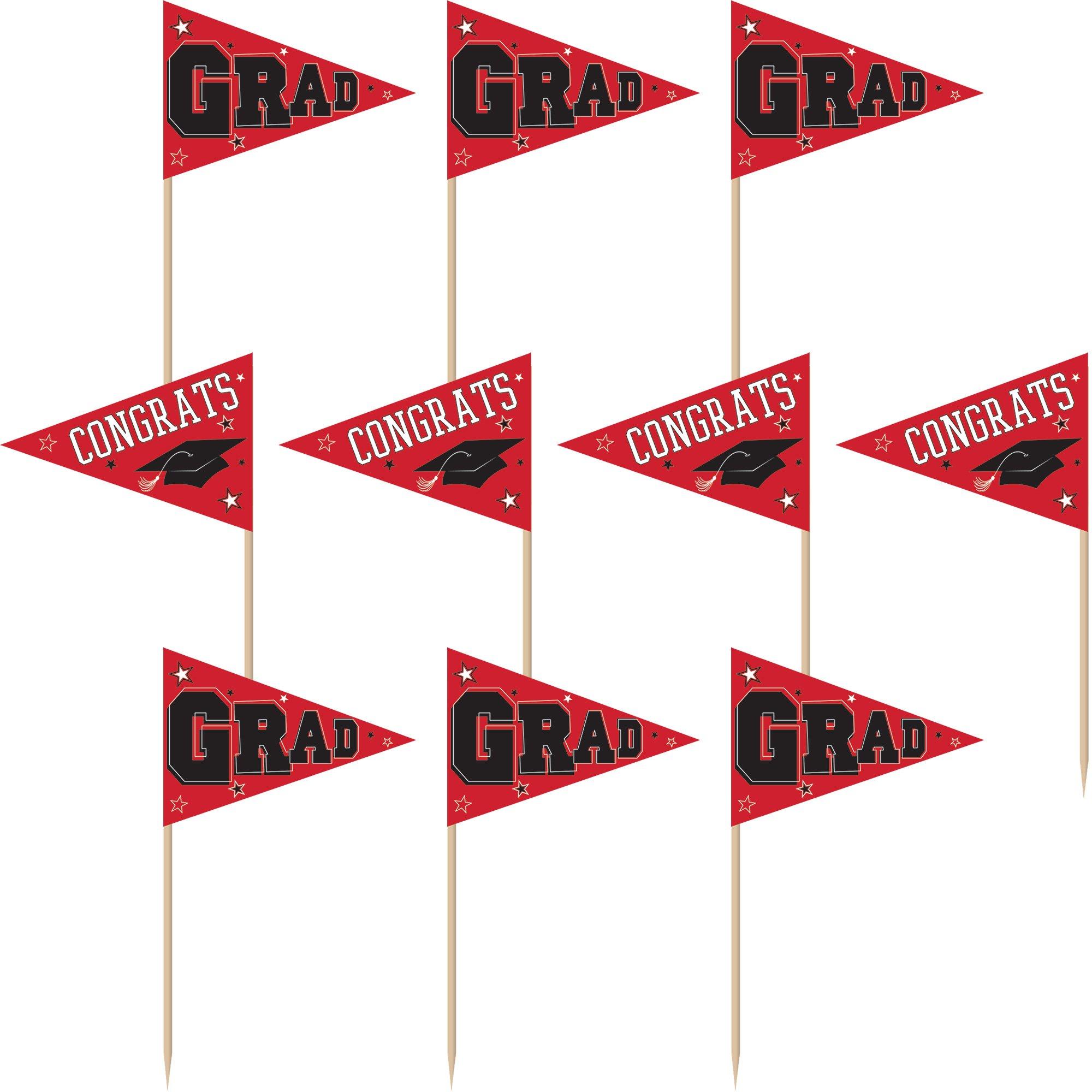 Congrats Grad Party Picks. 3in. 36ct. Assorted Colors - Image 4
