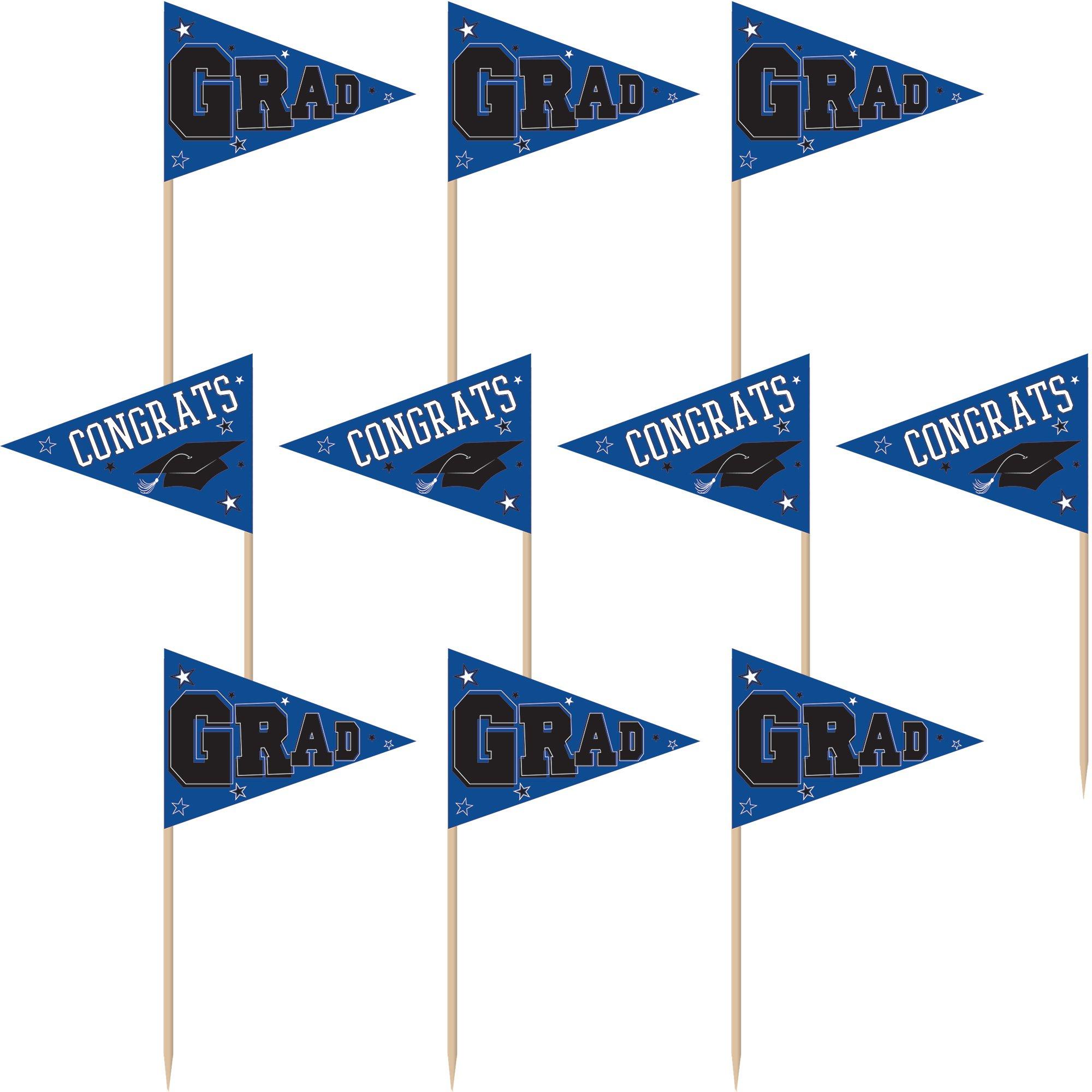 Congrats Grad Party Picks. 3in. 36ct. Assorted Colors - Image 6
