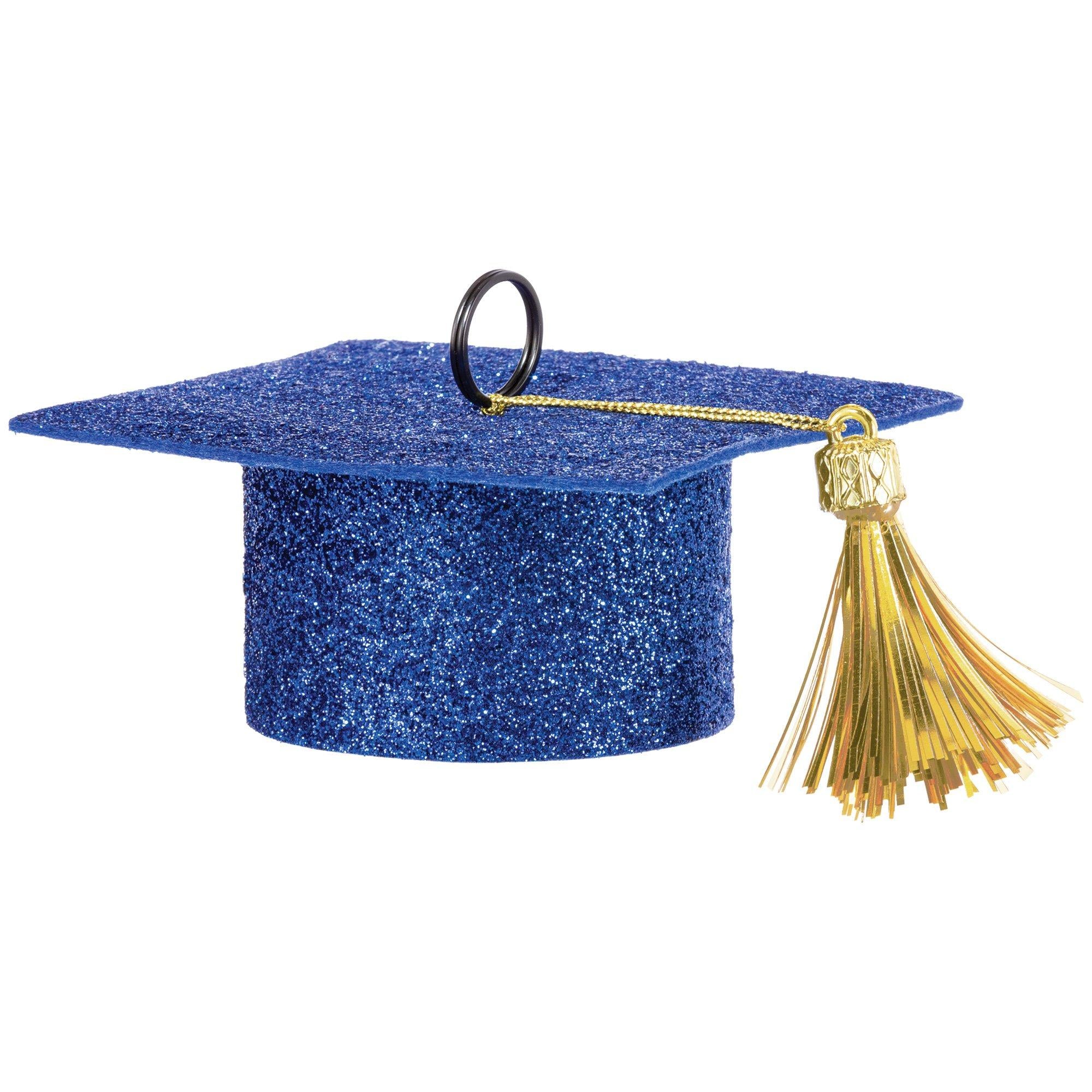 Glitter Graduation Cap Balloon Weight. 5.9oz. Assorted Colors - Image 6
