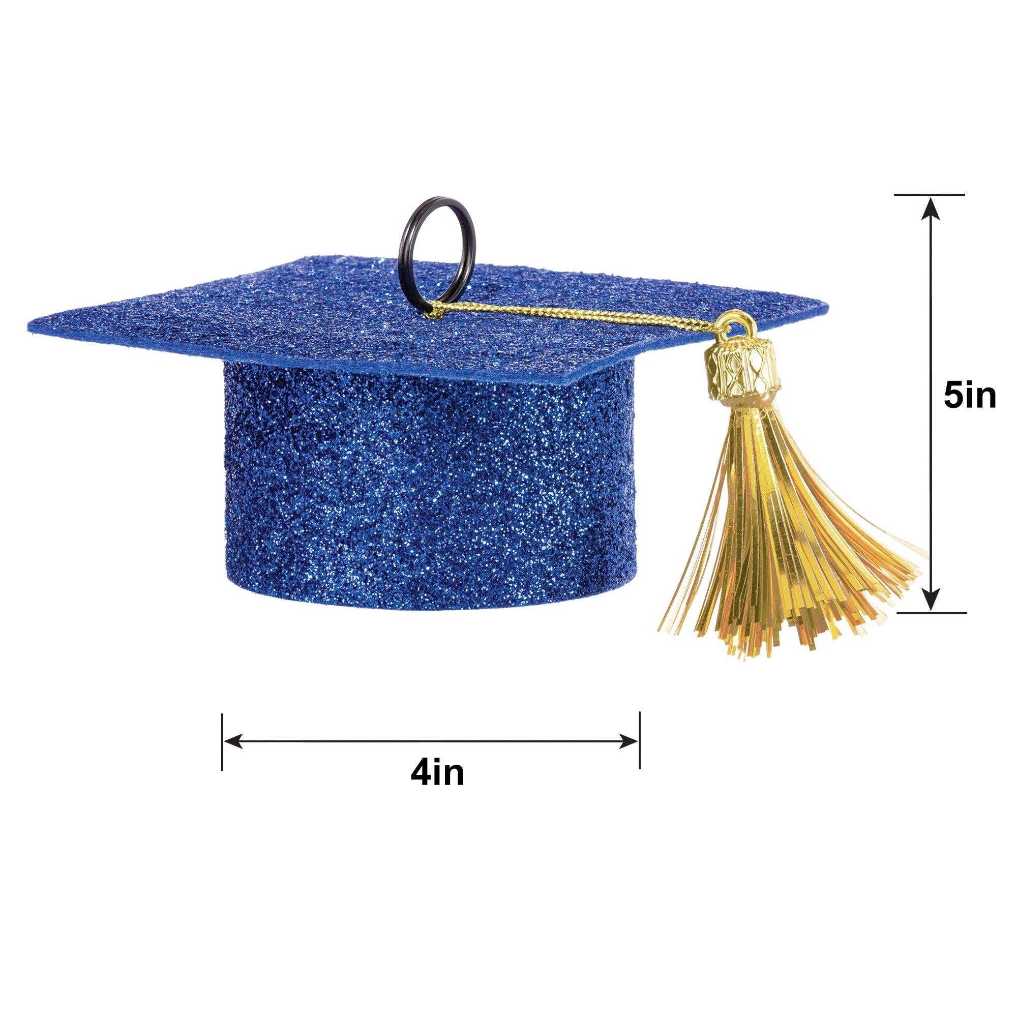 Glitter Graduation Cap Balloon Weight. 5.9oz. Assorted Colors - Image 7