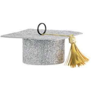 Glitter Graduation Cap Balloon Weight. 5.9oz. Assorted Colors