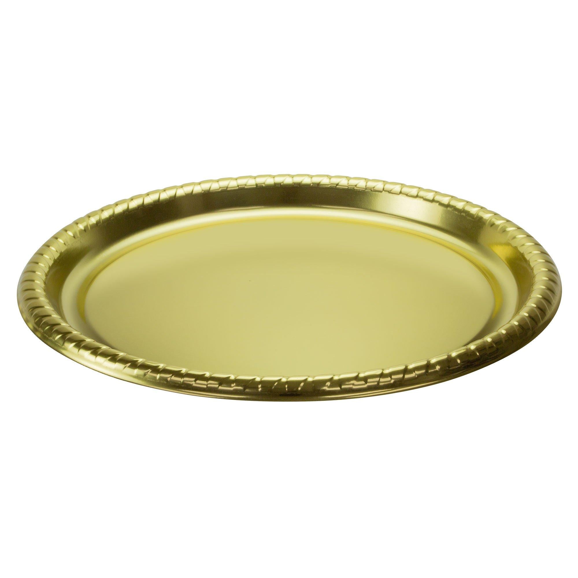 Round Plastic Tray. 15.5in. 3ct. Assorted Colors - Image 2