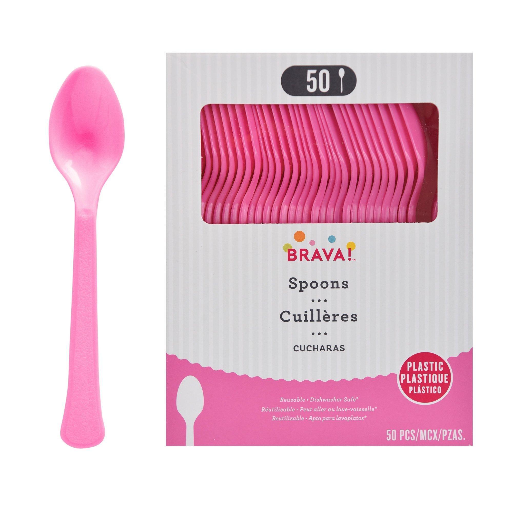 Plastic Spoons. Assorted Colors - Image 6