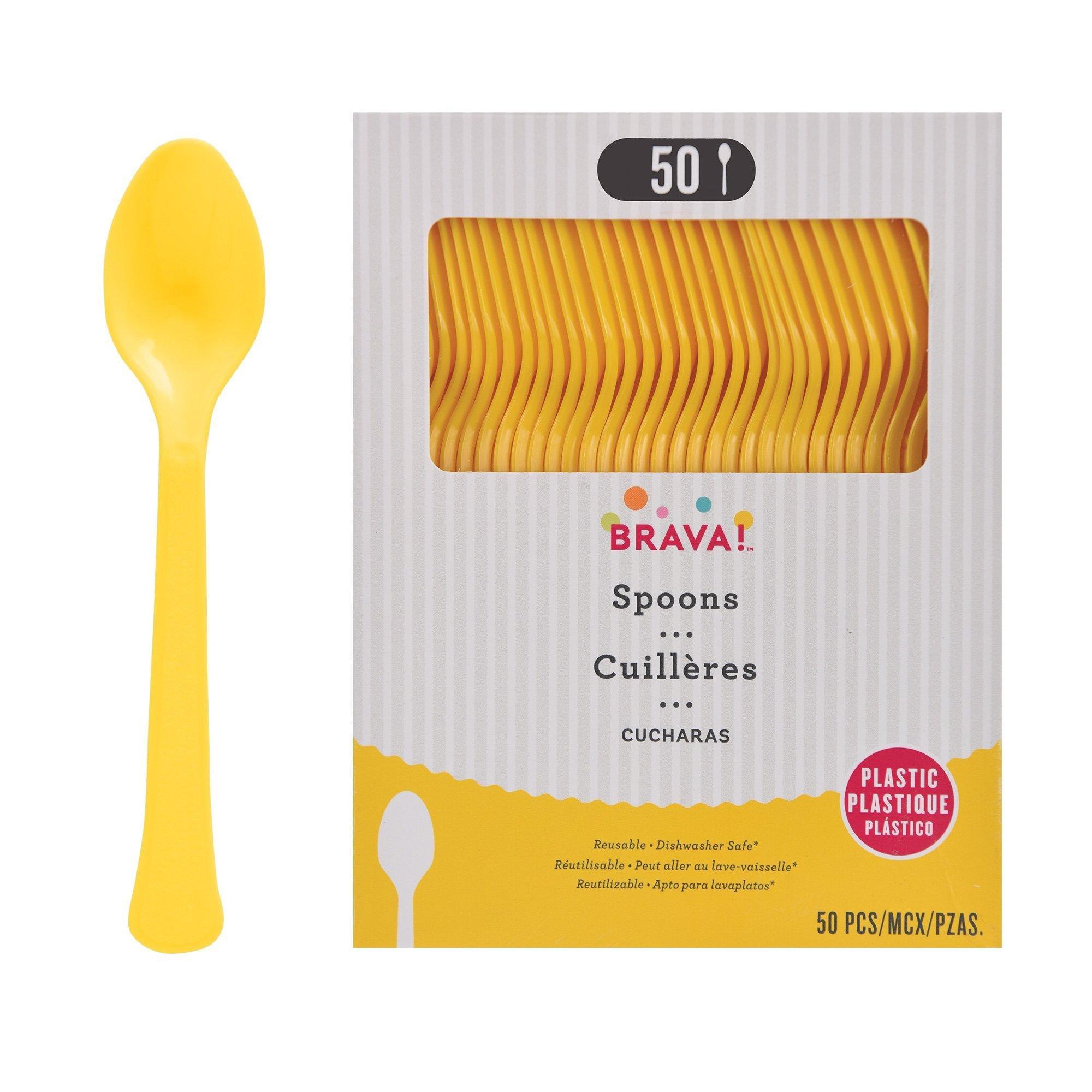 Plastic Spoons. Assorted Colors - Image 18