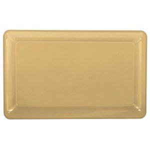 Medium Plastic Rectangular Platter. 9.25in x 14.25in. Assorted Colors