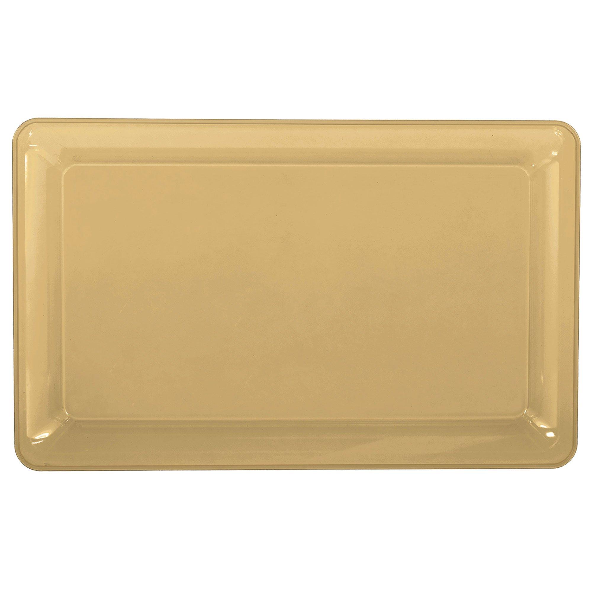 Medium Plastic Rectangular Platter. 9.25in x 14.25in. Assorted Colors