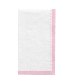 Pink Border Premium Guest Towels. 20ct. Assorted Colors