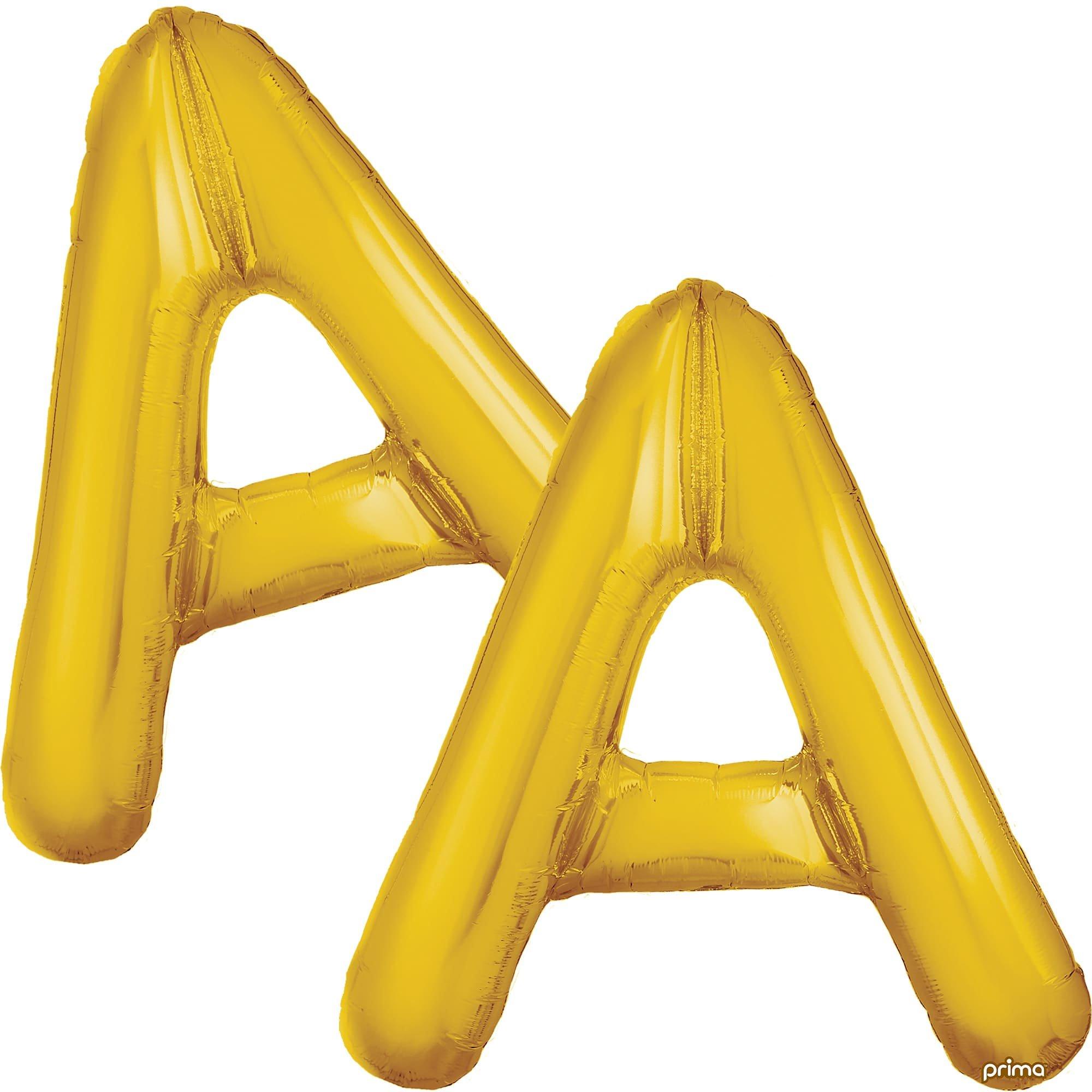16in Air-Filled Letter (A-Z) Balloons. 2ct. Assorted Colors