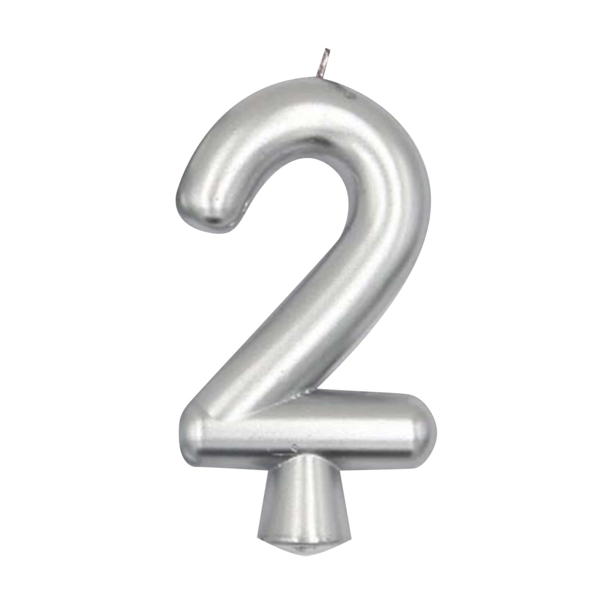 Birthday Number (0-9) Candle Gold Metallic. Assorted Colors - Image 17