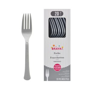 Plastic Forks. Assorted Colors. Multiple Counts