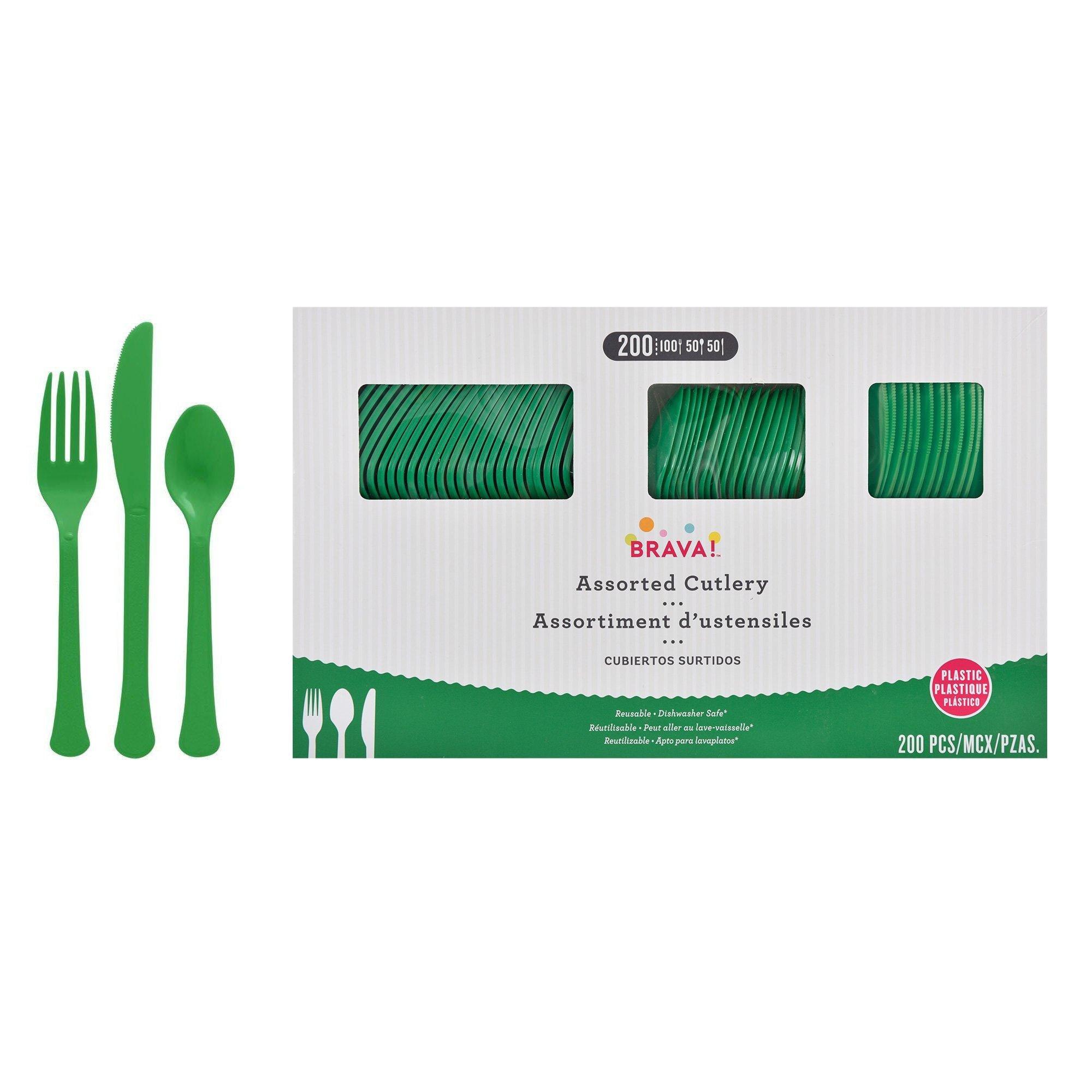 Plastic Cutlery Set. Assorted Colors. Multiple Guest Counts - Image 7