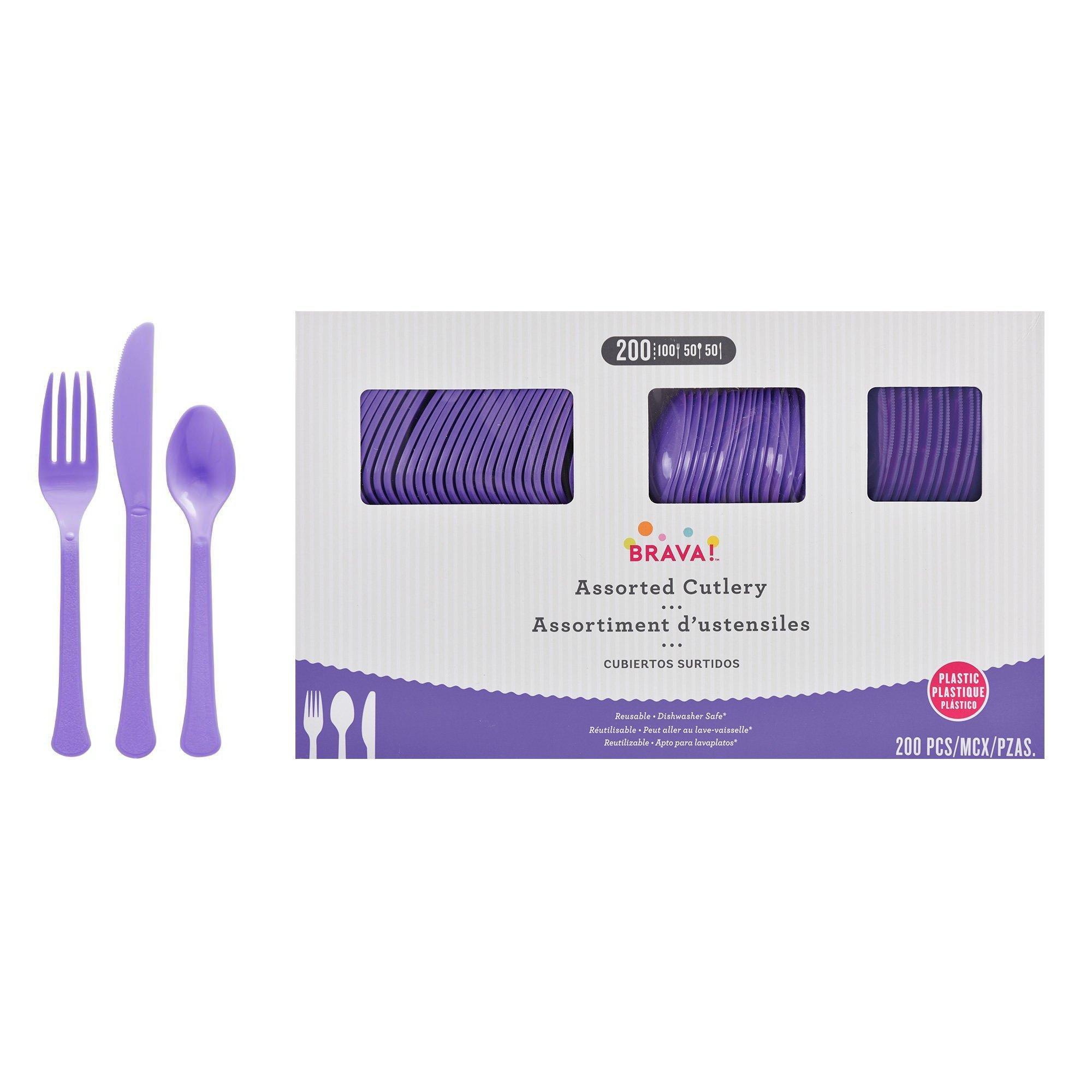 Plastic Cutlery Set. Assorted Colors. Multiple Guest Counts - Image 23