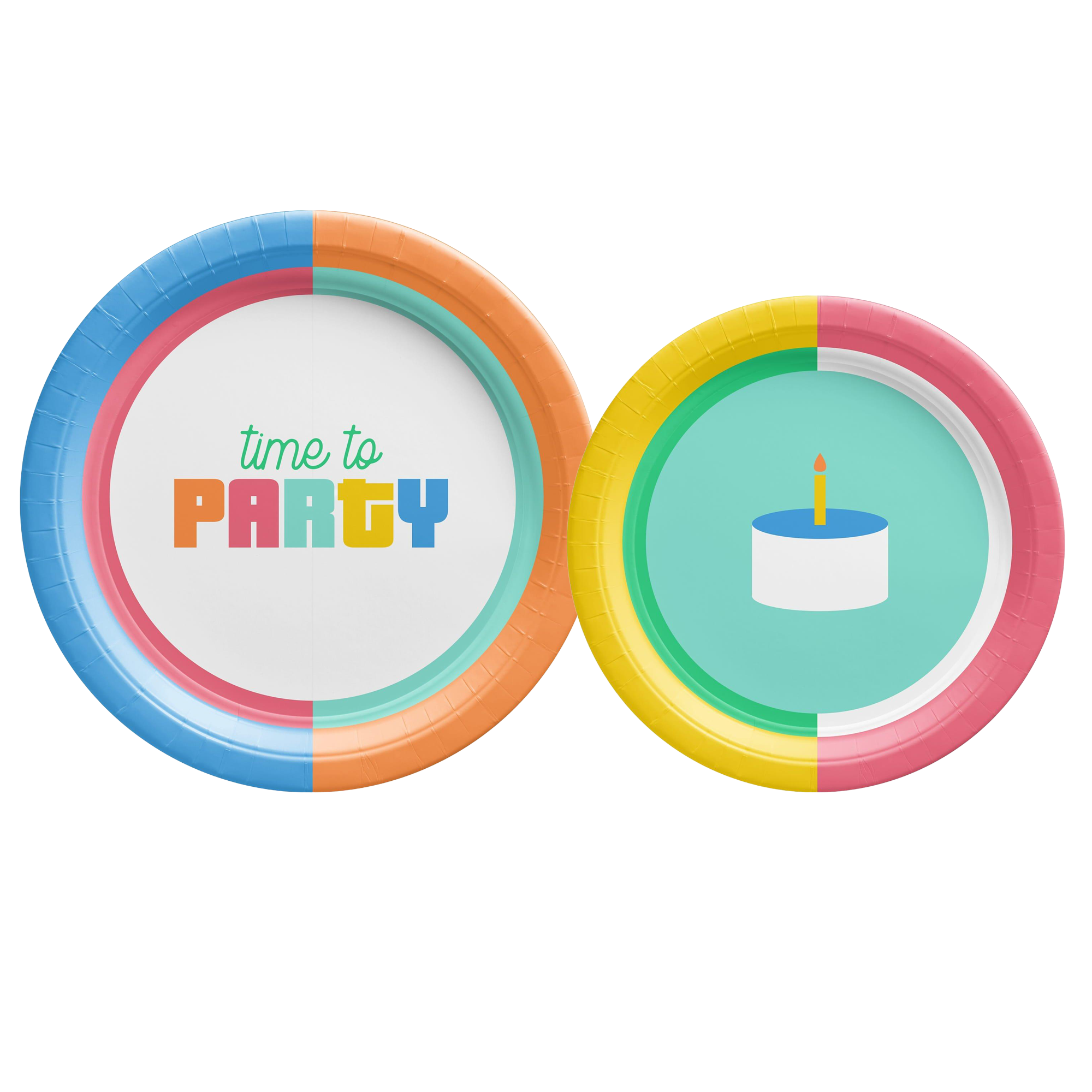 Colorful Collage Paper Plate. 8ct. Assorted Options