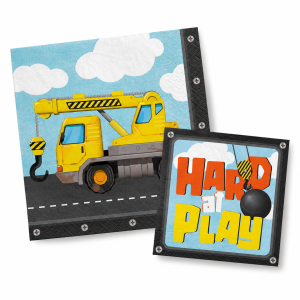 Construction Party Napkins. 16ct. Assorted Options