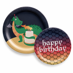 Dragon Party Paper Plates. 8ct. Assorted Options