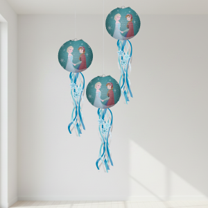Frozen Hanging Paper Lanterns. 3ct
