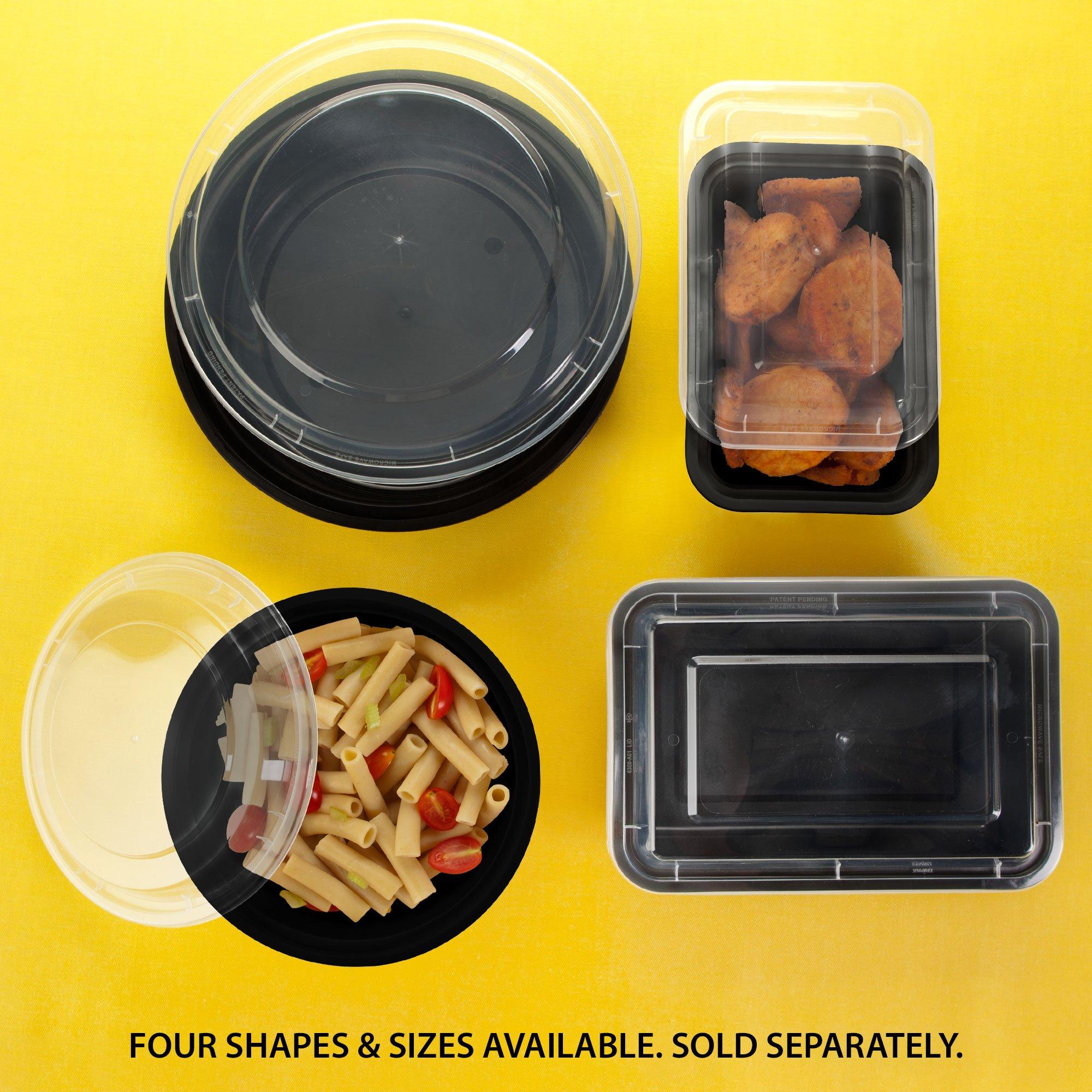 Rectangular Plastic Microwave Tray Containers. 7in. 24oz. 5ct - Image 2