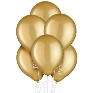 Gold Latex Balloons. 11in. 15ct
